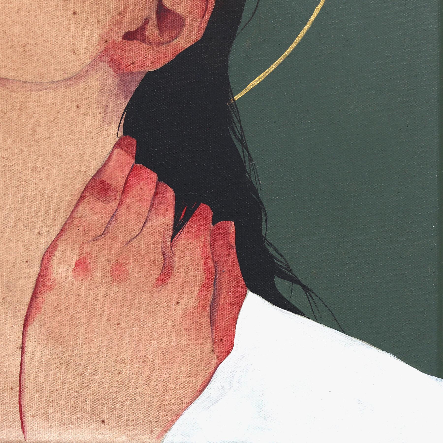Let Go - Original Dramatic Feminine Figurative Portrait Acrylic Painting en vente 5