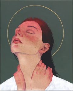 Let Go - Original Dramatic Feminine Figurative Portrait Acrylic Painting