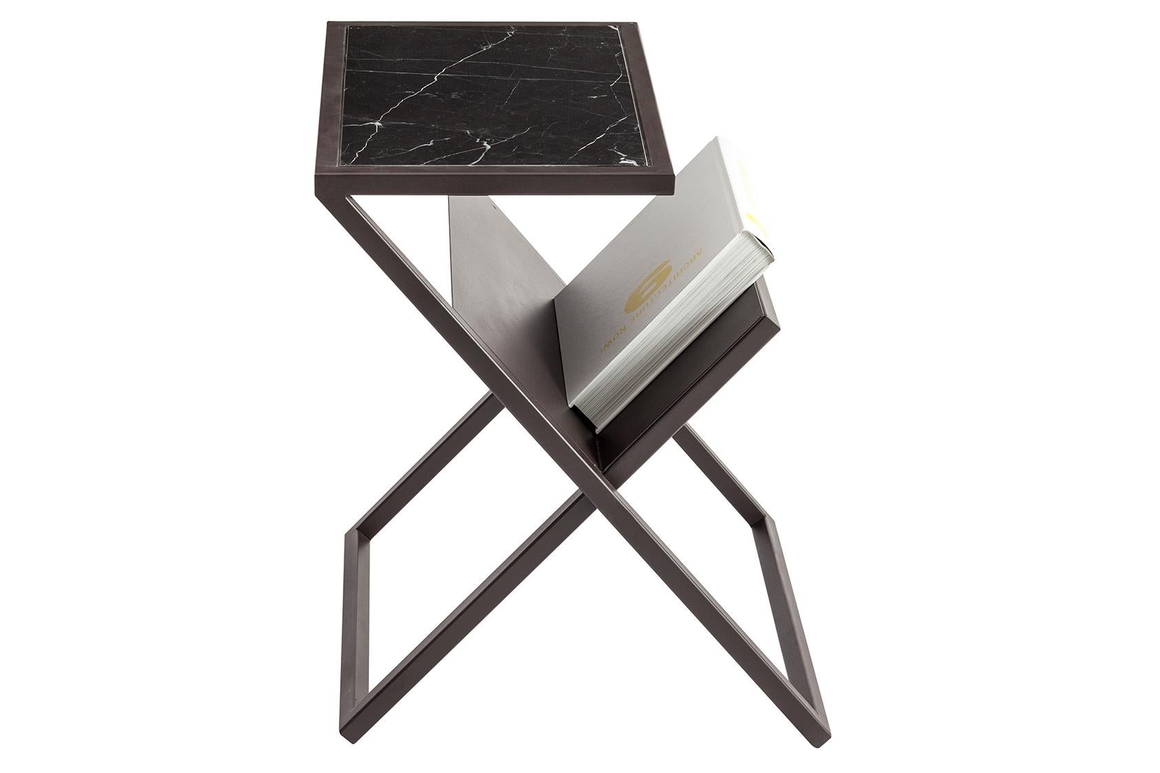 Contemporary Xezette Table, Modern Metal Side Table For Sale