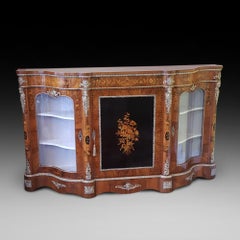 Exhibition Quality Victorian Burr Walnut Credenza