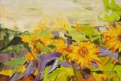 XianChao He Floral Original Oil Painting "Sunflower 2"