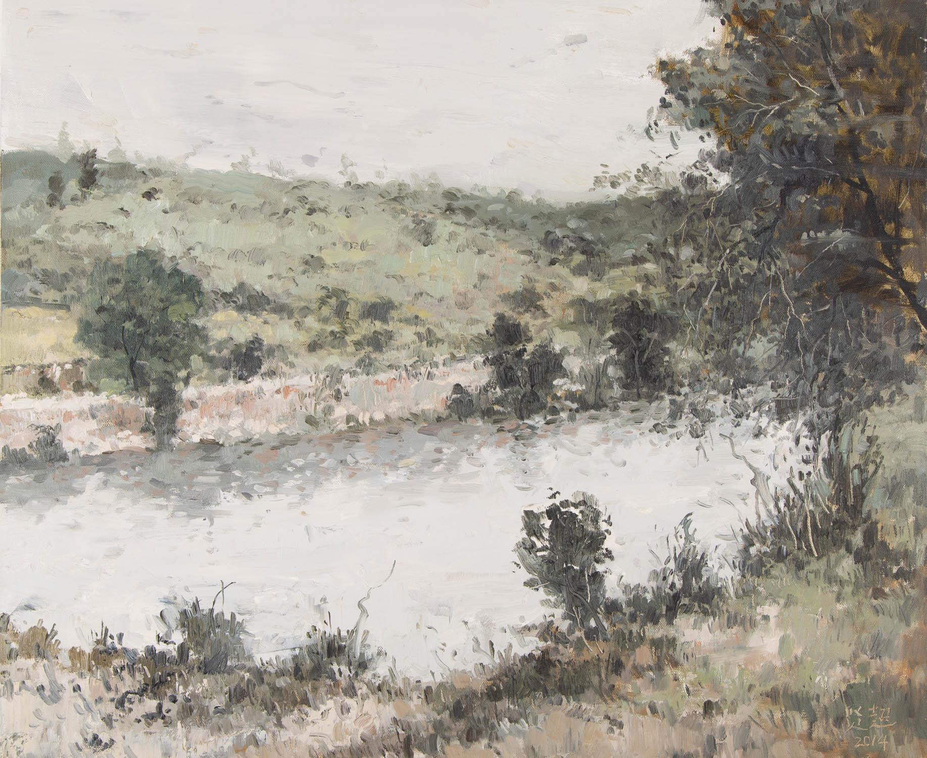 Xianchao He Impressionistisches Original Ölgemälde auf Leinwand „Sommer solstice“ von Xianchao He – Painting von XianChao He