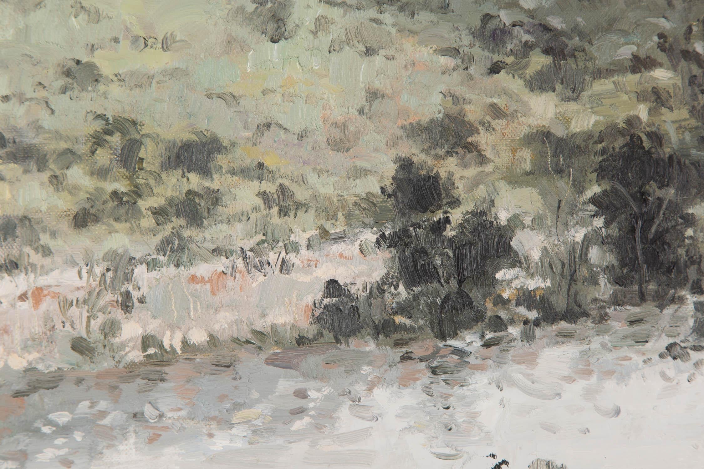 Xianchao He Impressionistisches Original Ölgemälde auf Leinwand „Sommer solstice“ von Xianchao He im Angebot 1
