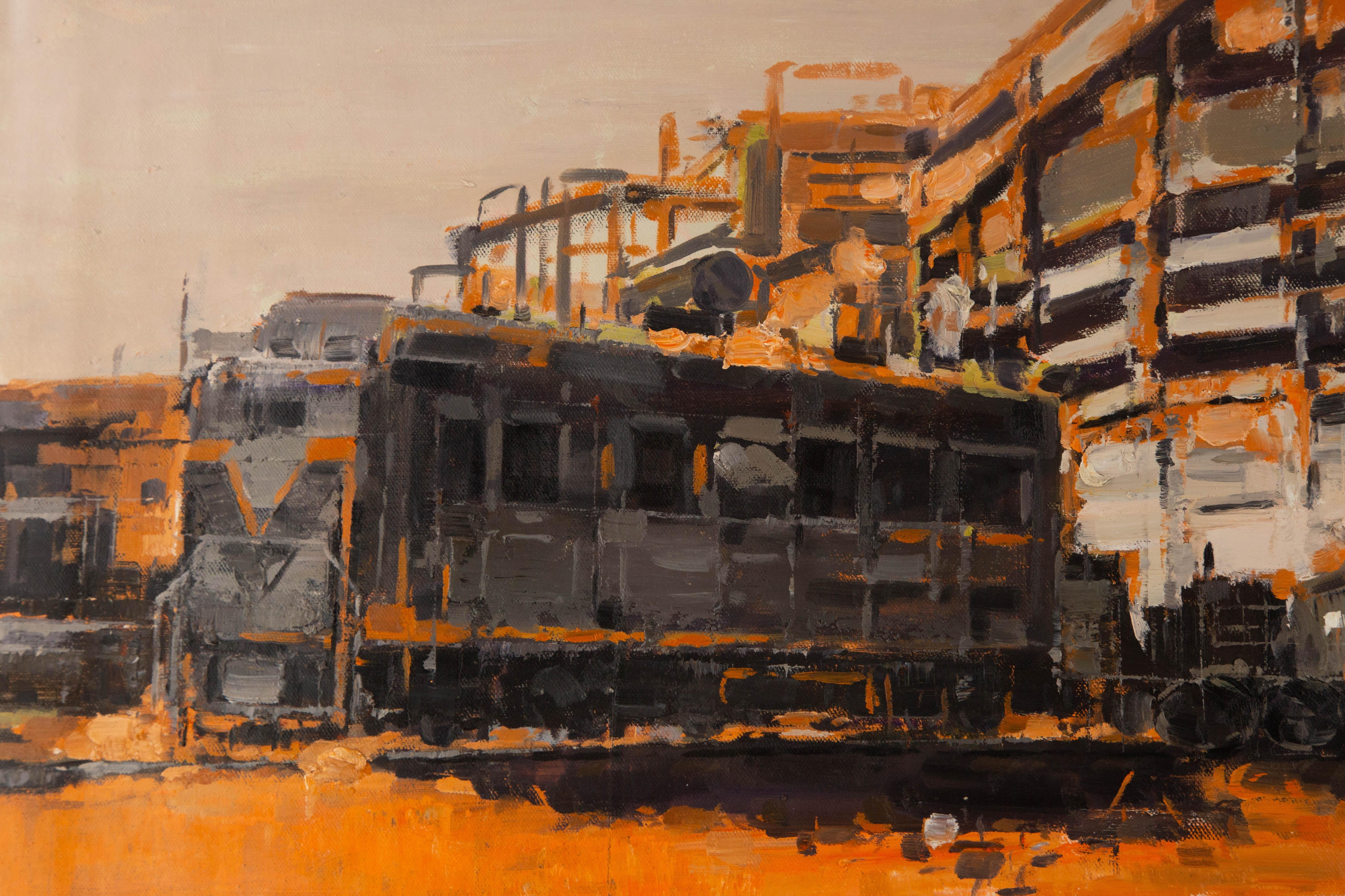 Xianchao He Landscape Original Oil On Canvas 