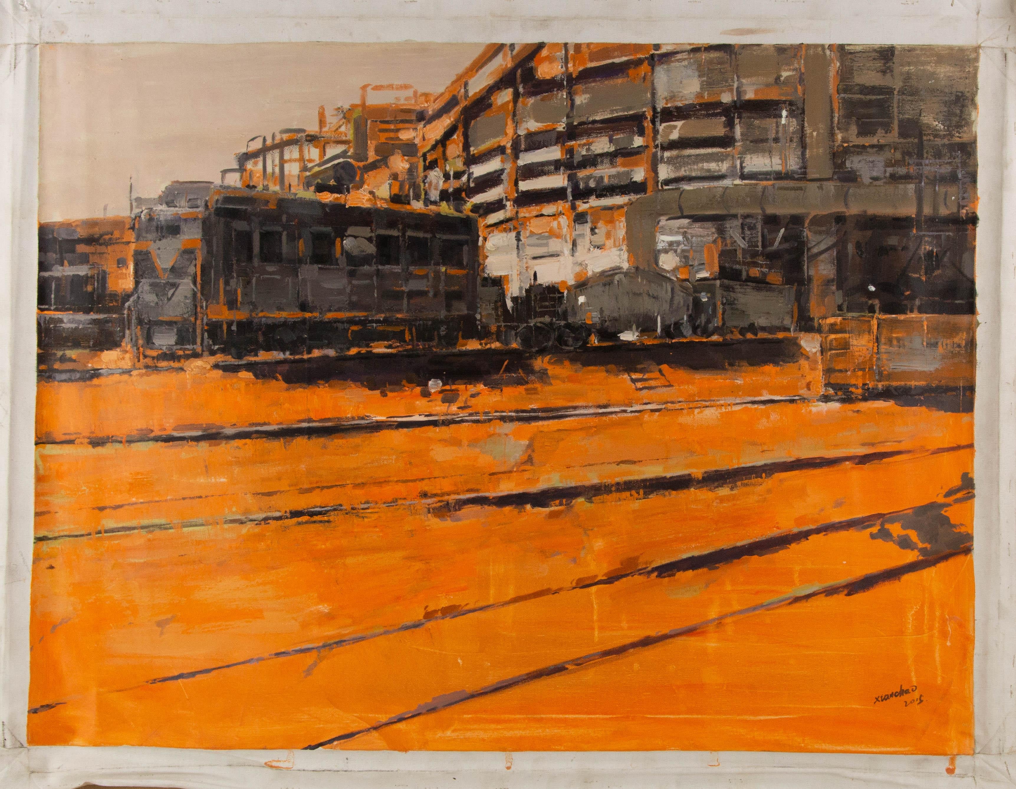Xianchao He Landscape Original Oil On Canvas 