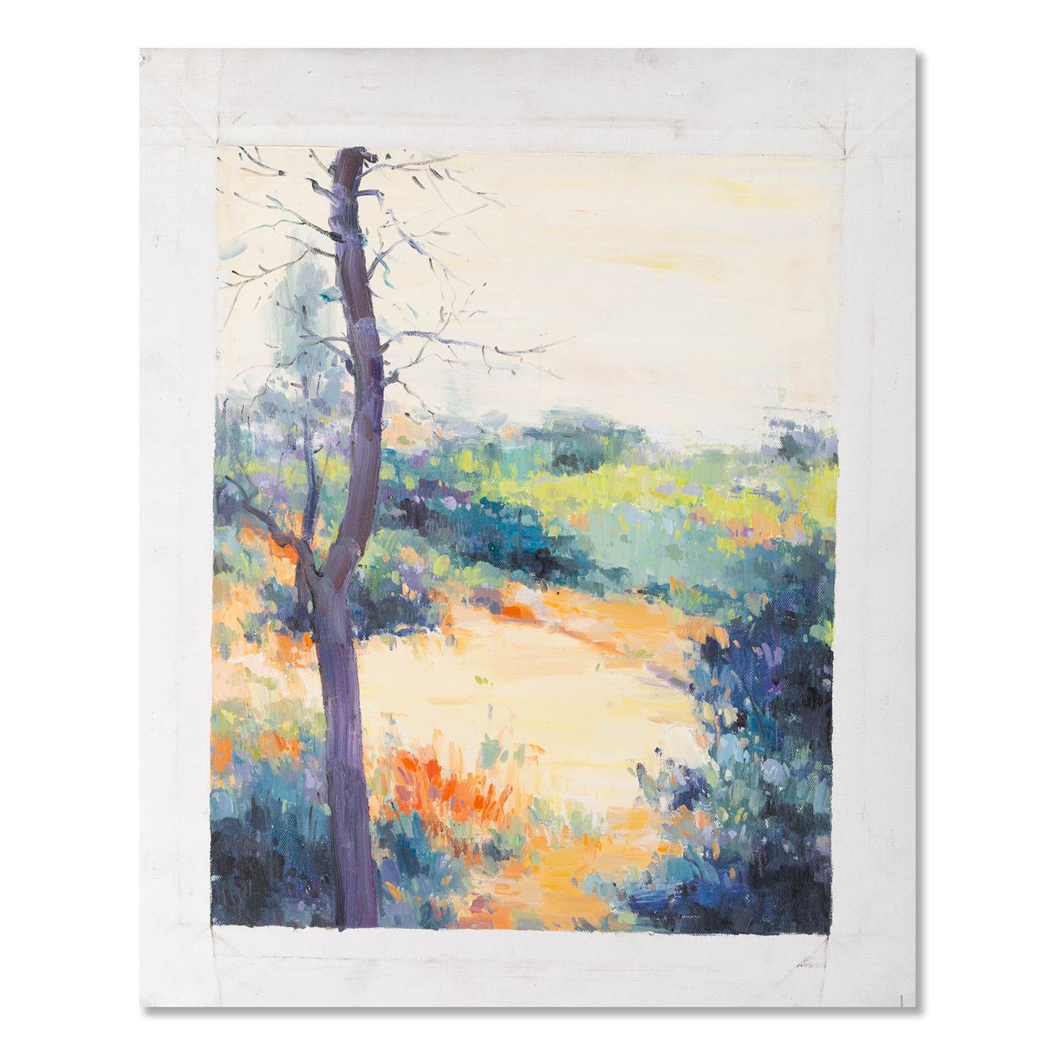 Xianchao He Landschaft, Original, Ölgemälde auf Leinwand, „Sommersockel“ – Painting von XianChao He
