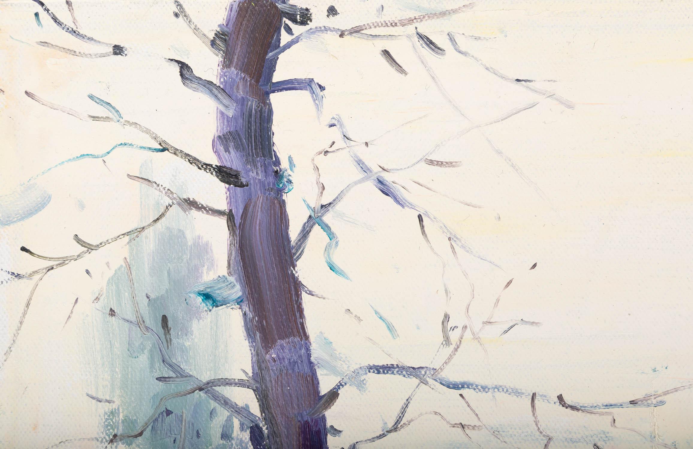 Xianchao He Landschaft, Original, Ölgemälde auf Leinwand, „Sommersockel“ (Beige), Landscape Painting, von XianChao He