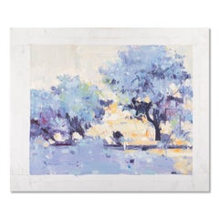 Paisaje Xianchao He Óleo original sobre lienzo "Cálida luz del sol"