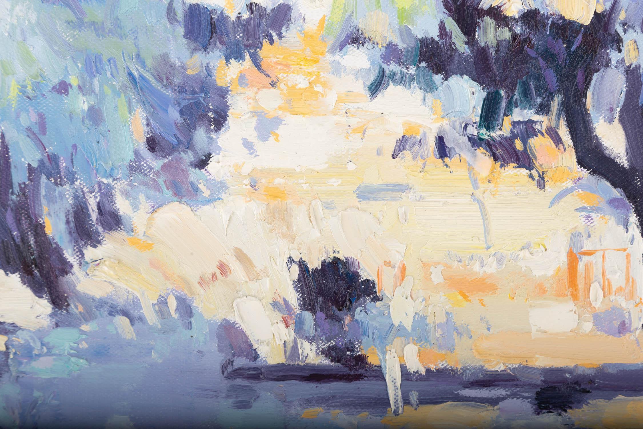 Xianchao He Landscape Original Oil On Canvas 