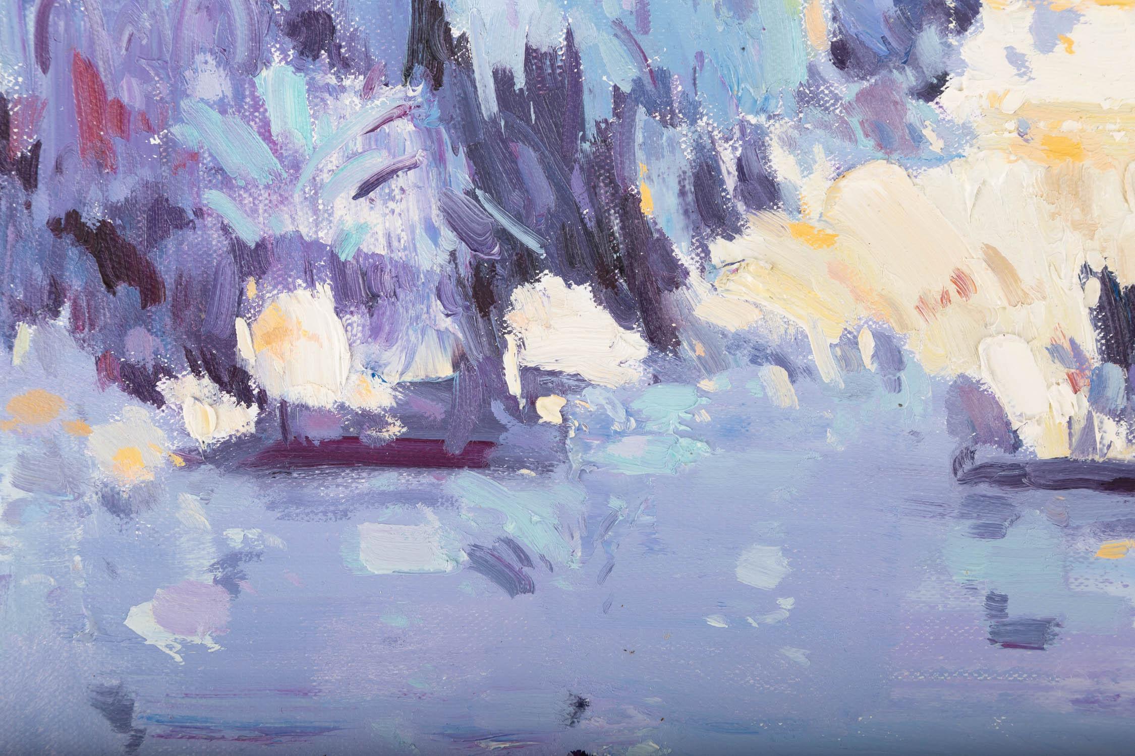 Xianchao He Landscape Original Oil On Canvas 