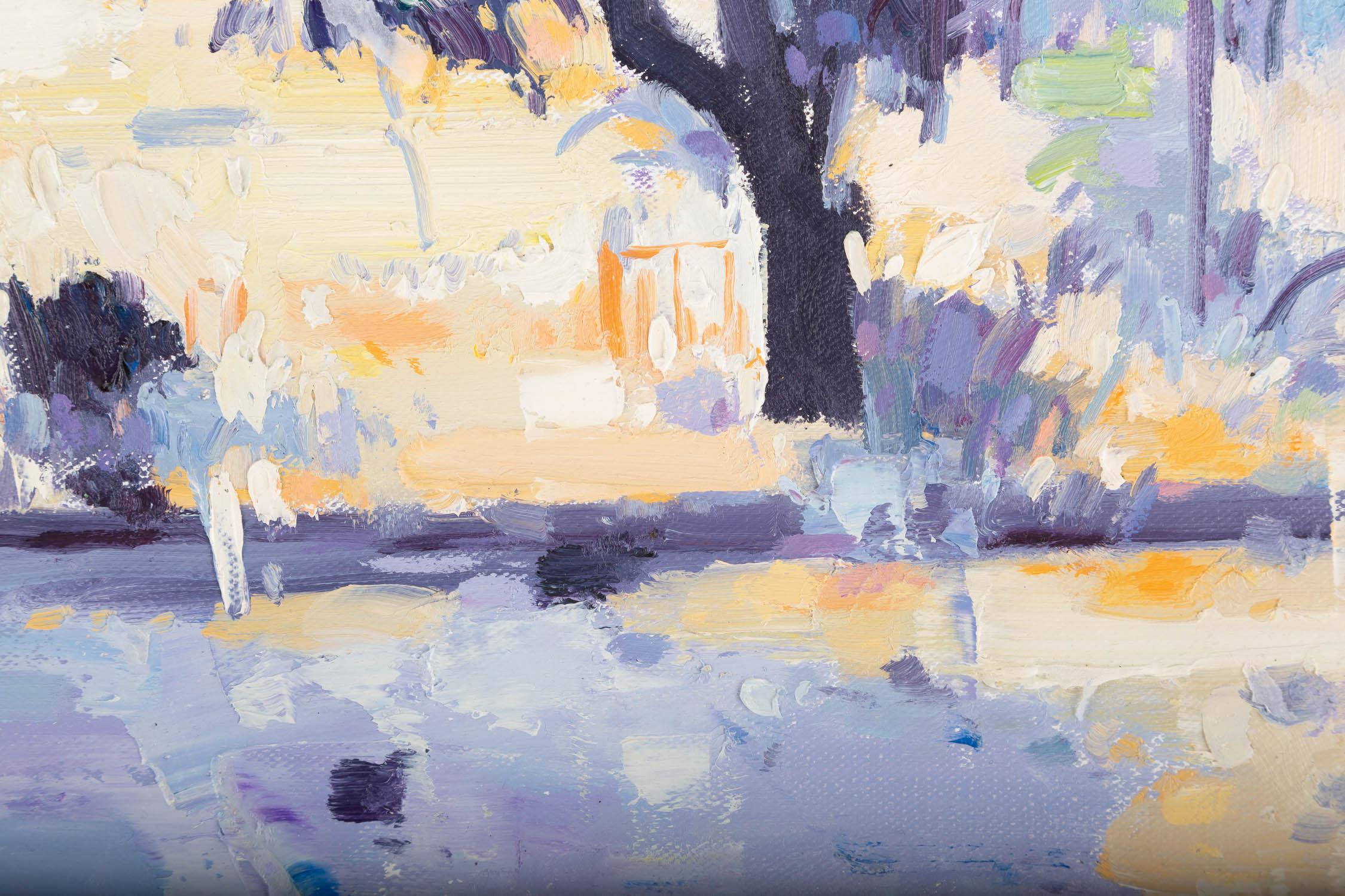 Xianchao He Landscape Original Oil On Canvas 
