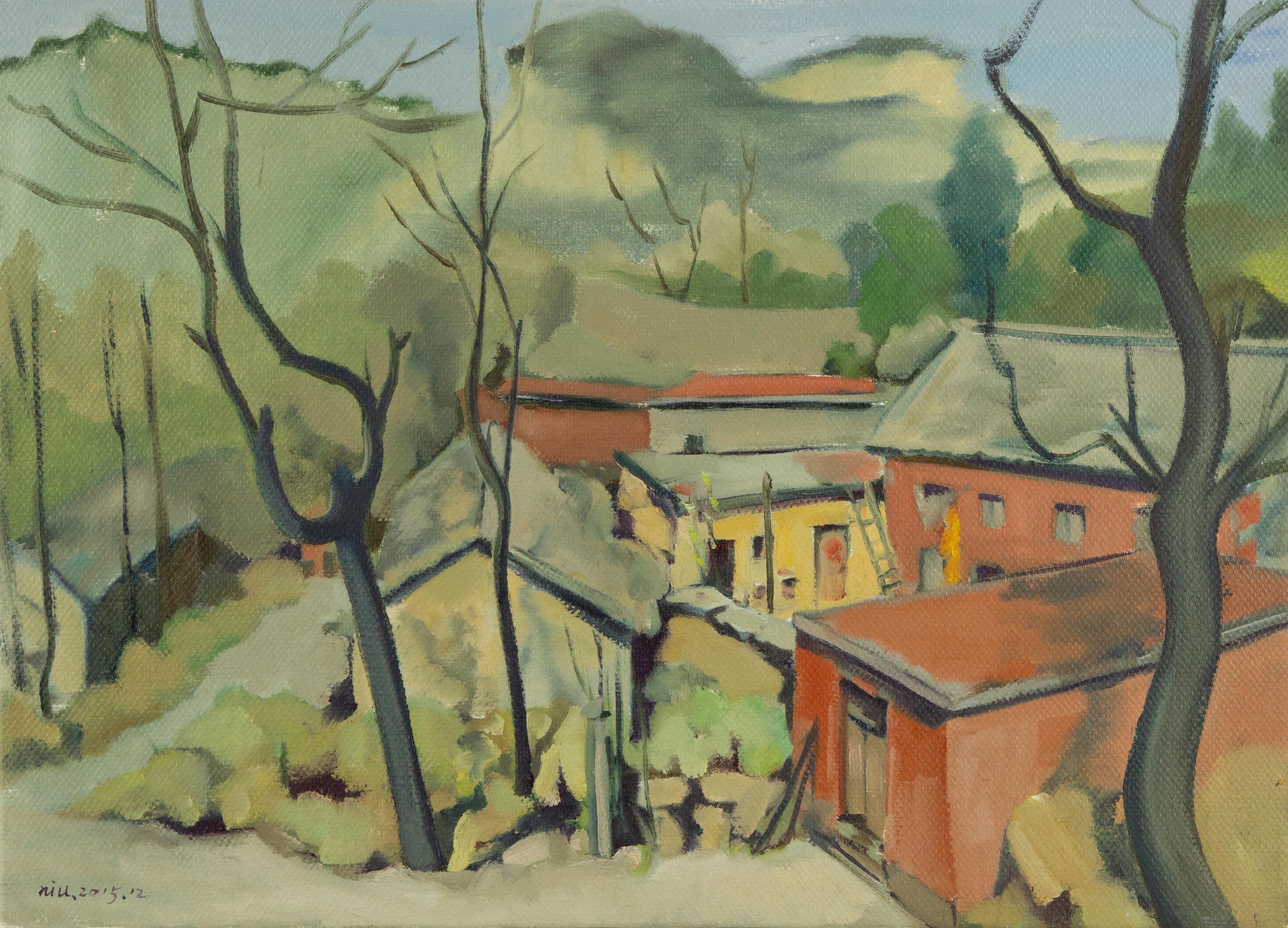  Title: Taihang Mountain Sketching 6
 Medium: Oil on canvas
 Size: 20 x 27 inches
 Frame: Framing options available!
 
 Year: 2015
 Artist: Xiang Niu
 Signature: Signed
 Signature Location: Lower left
 Provenance: Direct from the artist.