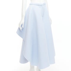 XIAO LI powder blue crepe texture neoprene Aline scuba wide culottes XS