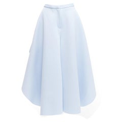 XIAO LI powder blue crepe texture neoprene Aline scuba wide culottes XS