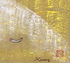 « Meditation Song 3 », supports mélangés symboliques sur papier signé par Xiao Ming