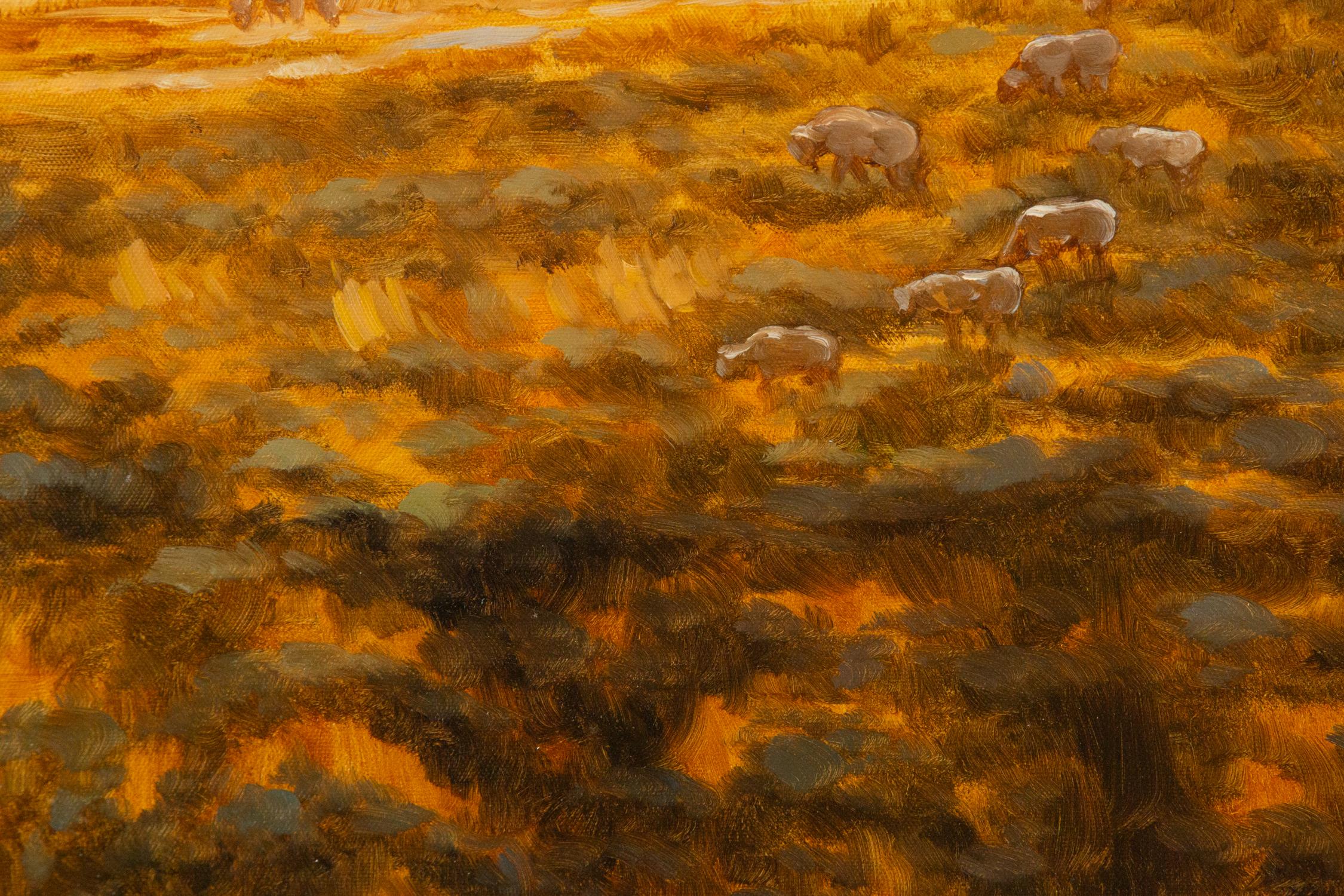 Xiao PuDa Impressionistisches Original-Ölgemälde „Warmiger Frühling 2“, Xiao PuDa im Angebot 3