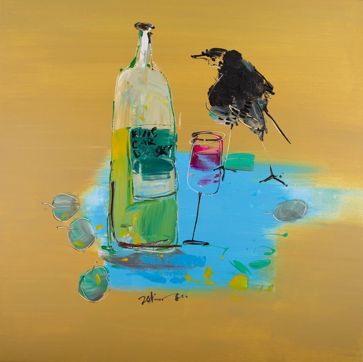 Xiaochi Tian Modernista Pintura al óleo original 