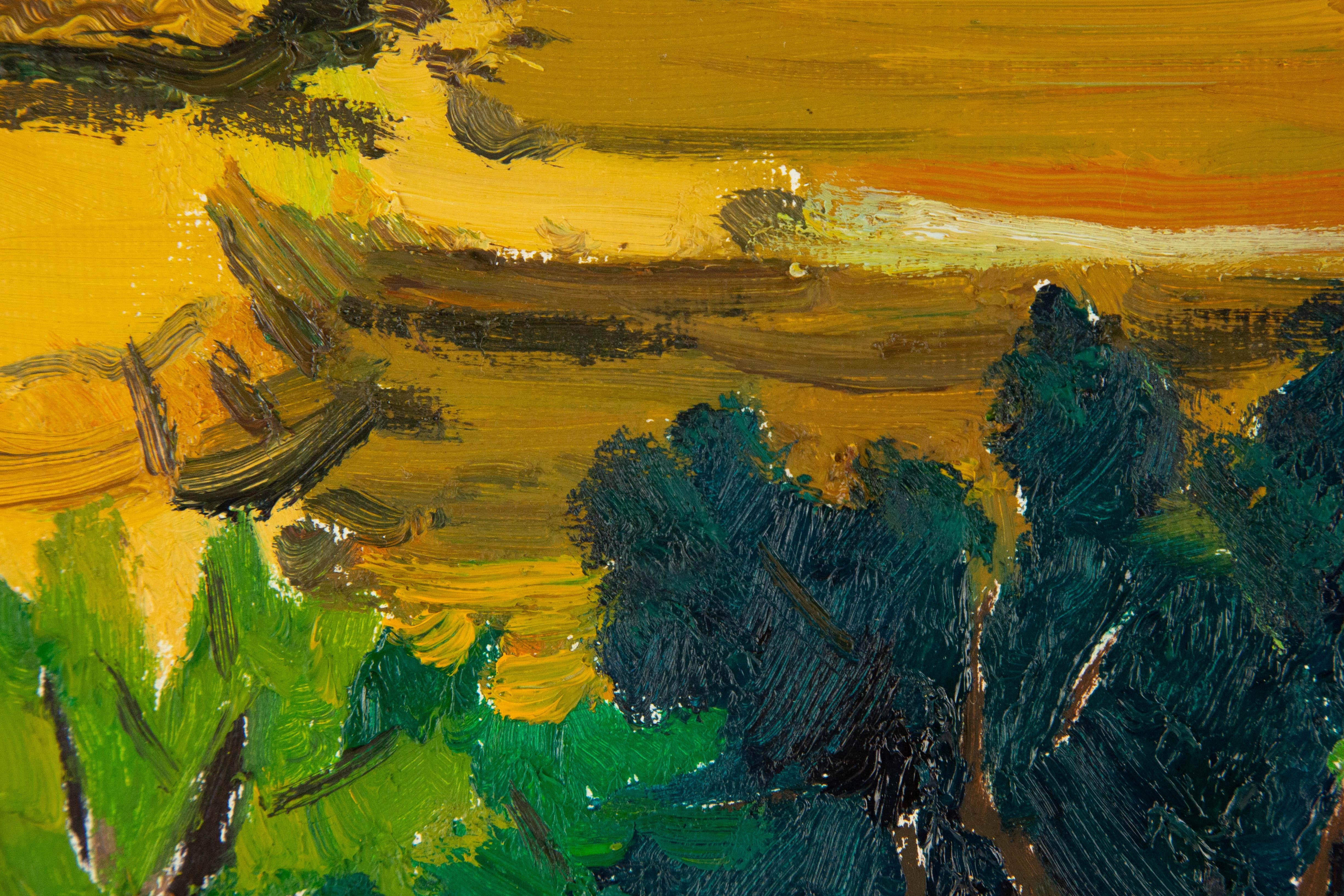 Xiaowen Zhang Landschaft Original Öl auf Leinwand 