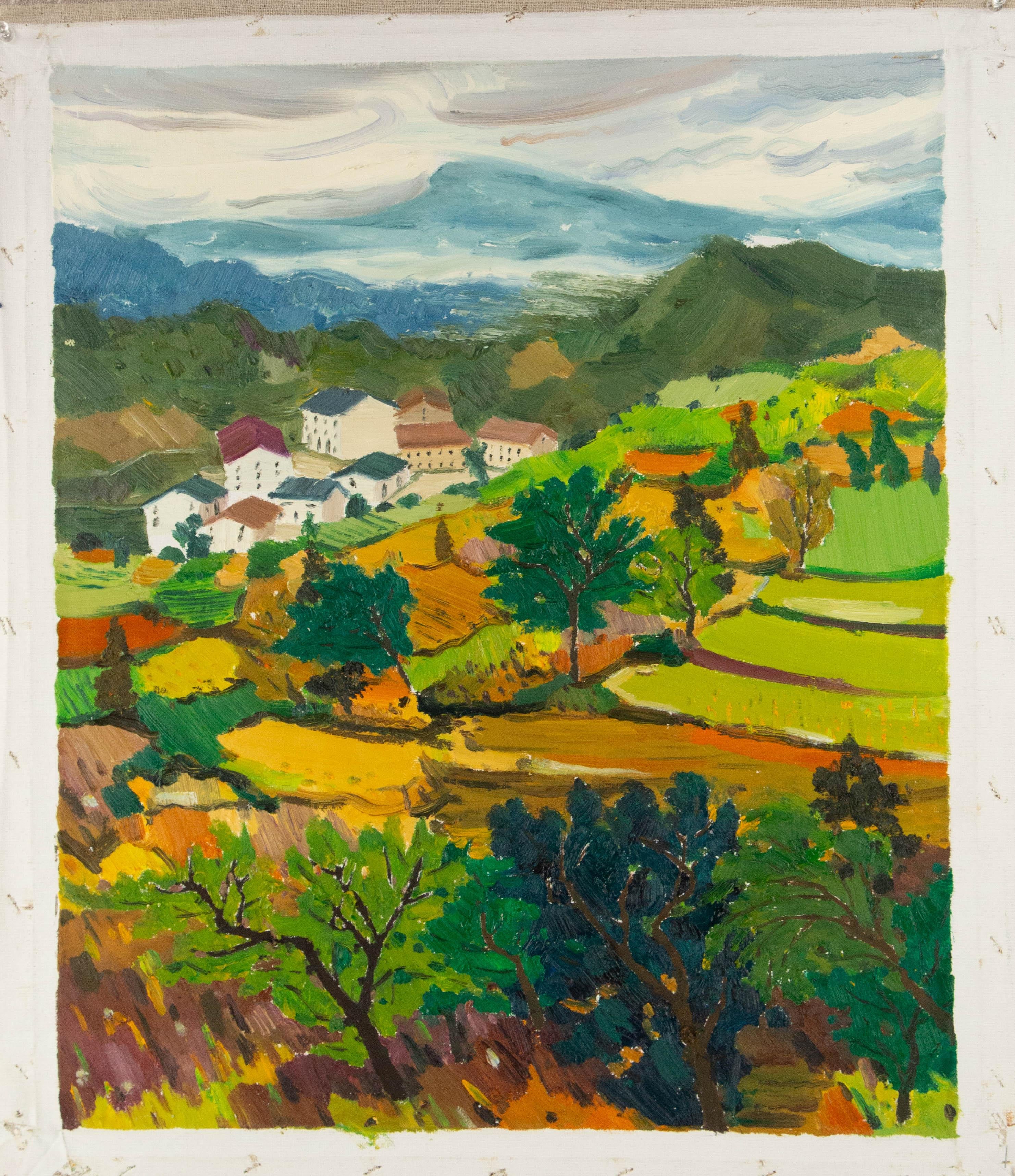 Xiaowen Zhang Landschaft Original Öl auf Leinwand 
