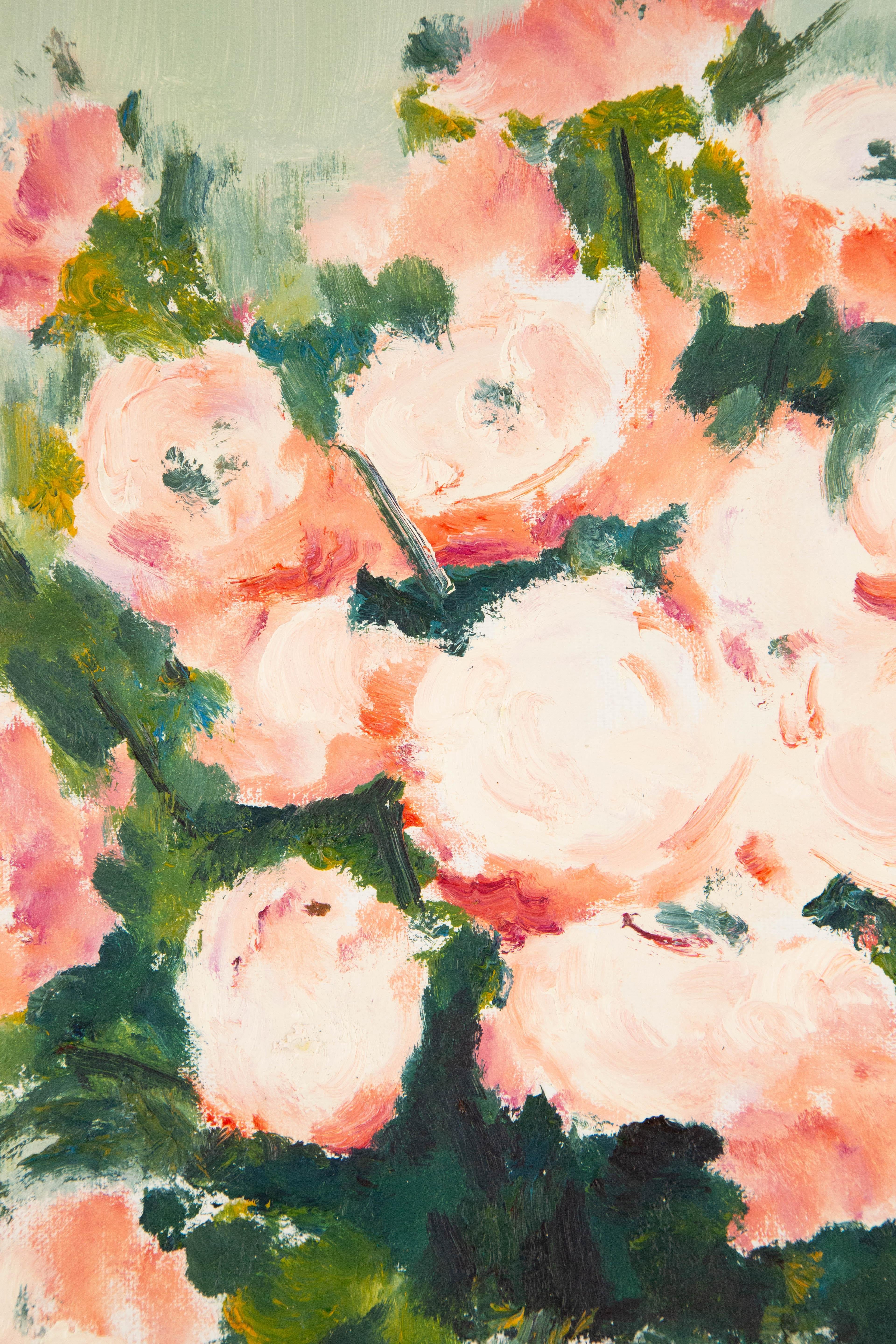 Xiaowen Zhang Stillleben Original Ölgemälde auf Leinwand „Rose Bouquet“ im Angebot 5
