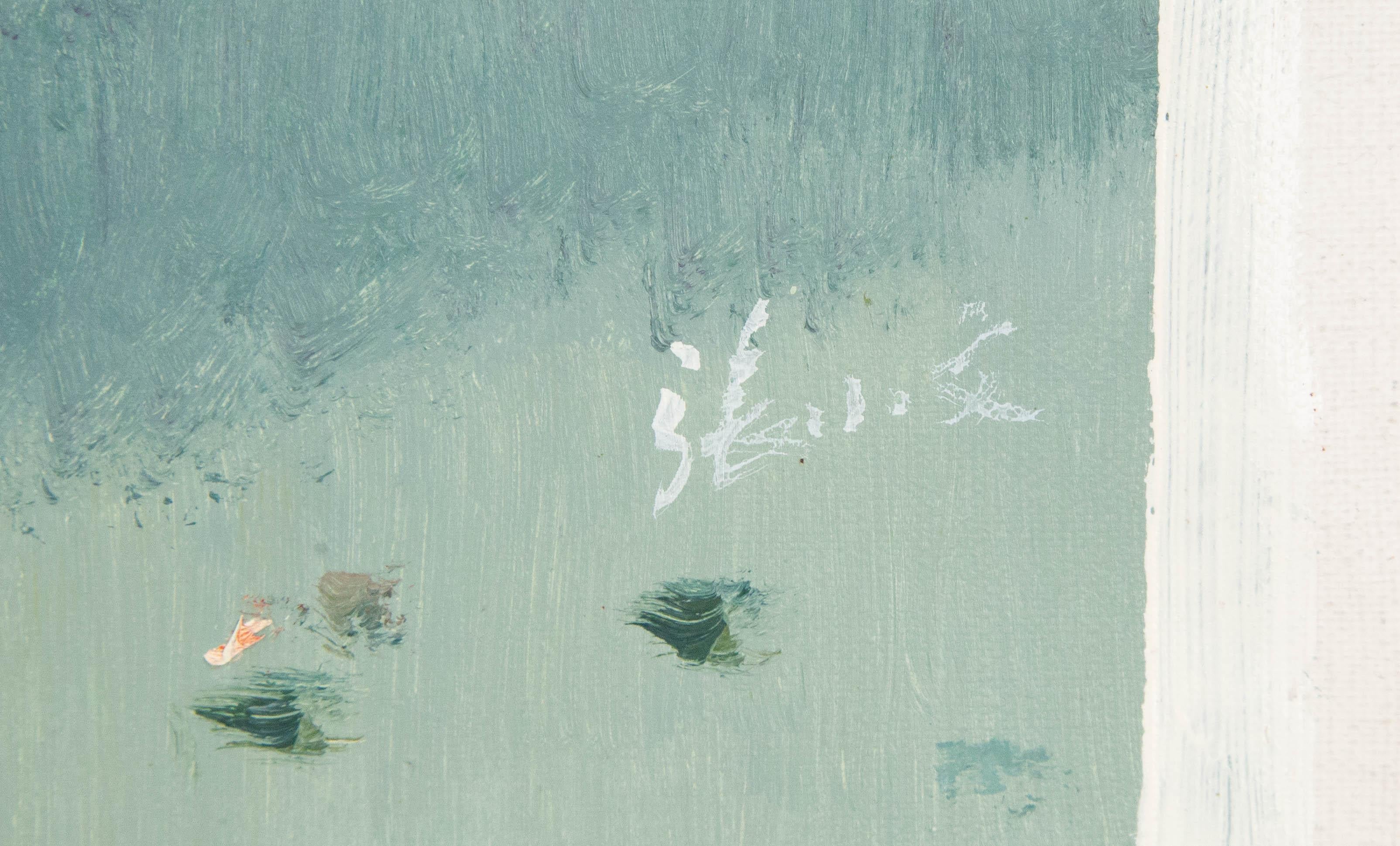 Xiaowen Zhang Stillleben Original Ölgemälde auf Leinwand „Rose Bouquet“ im Angebot 7