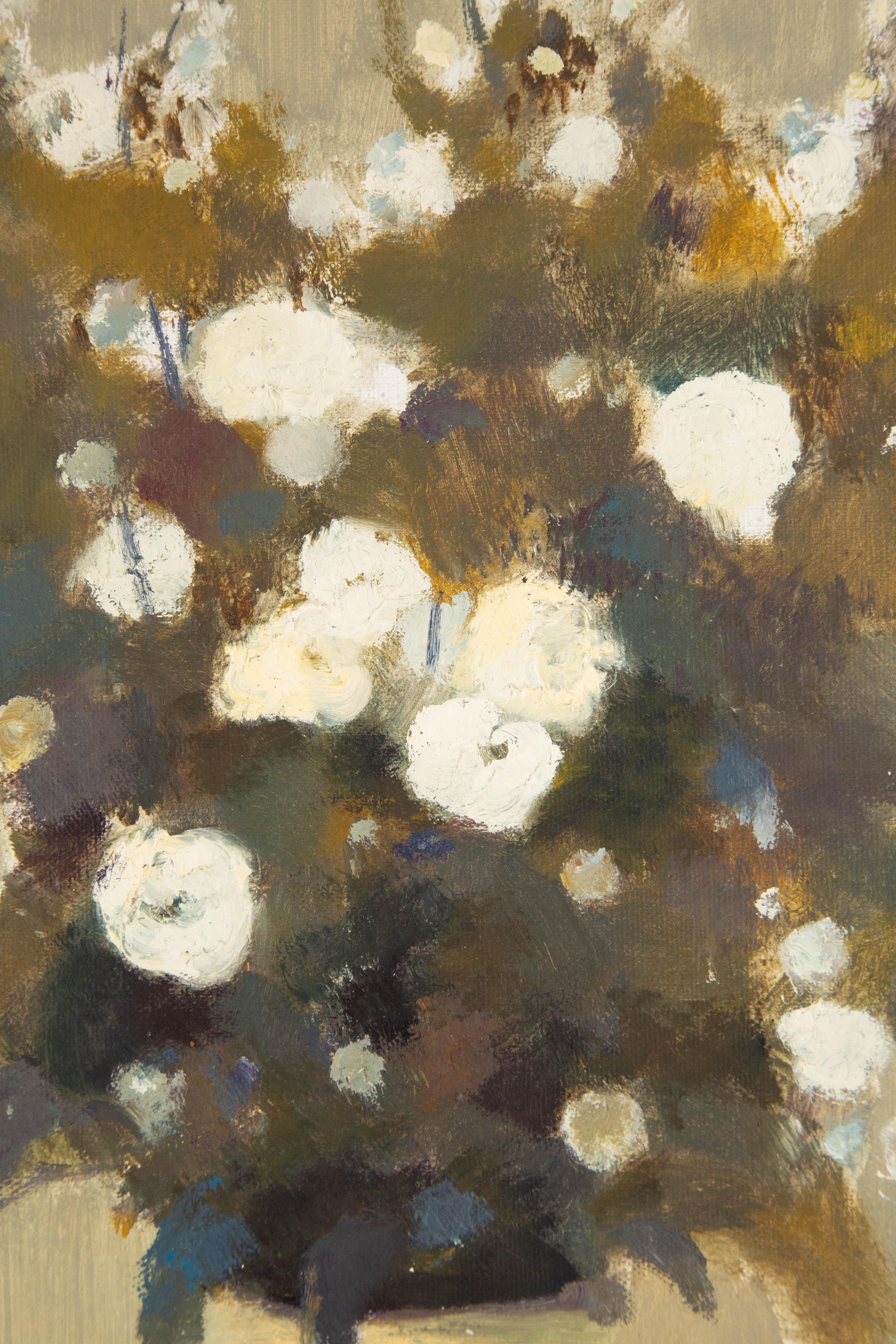 Xiaowen Zhang Stillleben Original Öl auf Leinwand „Weiße Blume Serie III“ im Angebot 5