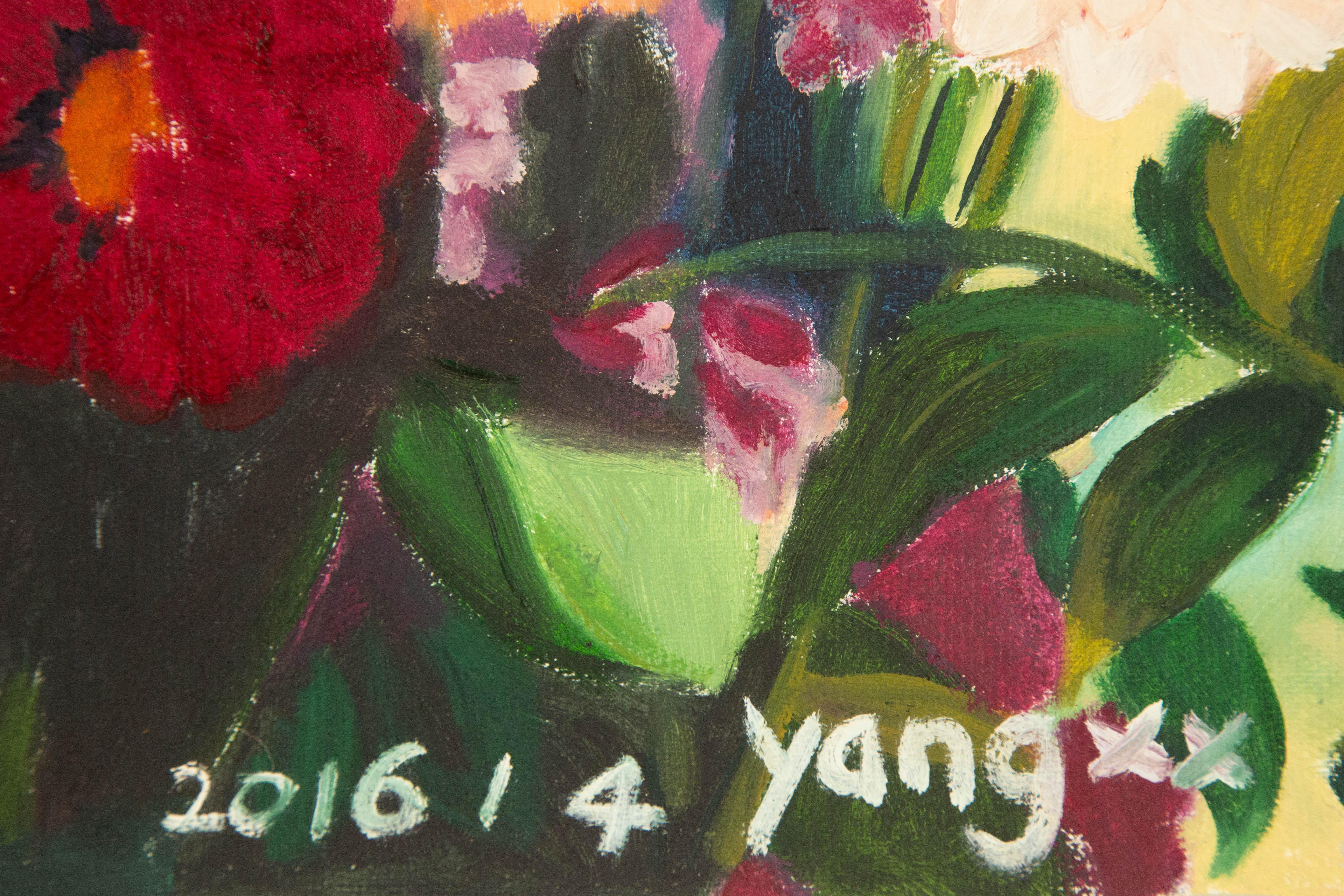Xiaoxia Yang, geblümtes Original Ölgemälde auf Leinwand „Blumenblütenblütenblüten“ im Angebot 6
