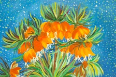 Xiaoxia Yang Bodegón Original Óleo Sobre Lienzo "Flores de Naranja"