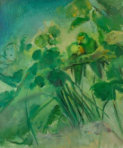 Xiaoyan Sun Animal Original Oil On Canvas "Lovely Couple" (Couple charmant)