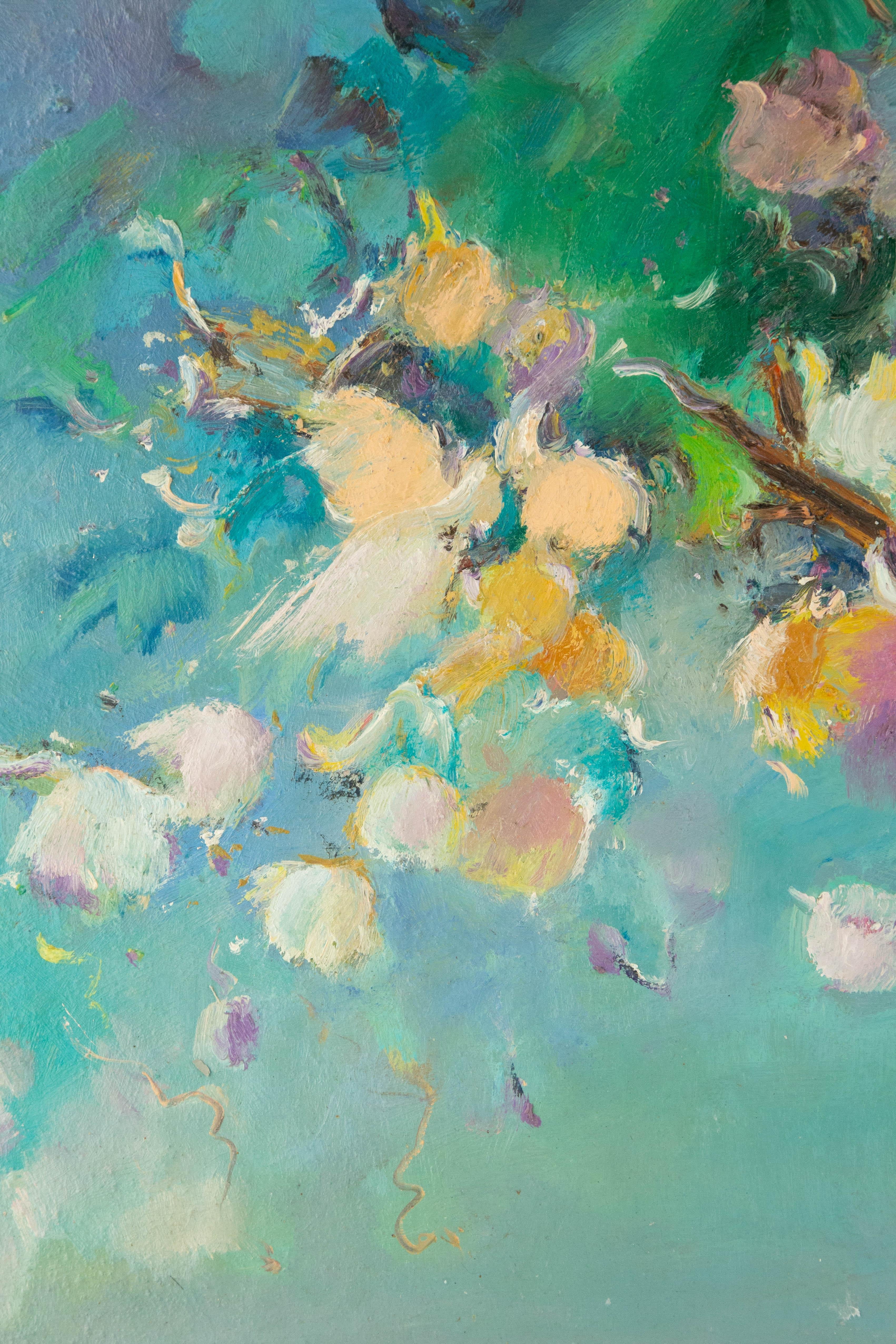 Chinesisches Xiaoyan-Sonnentier, Original-Ölgemälde „Fantasy World“ – Painting von Xiaoyan Sun