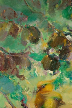 XiaoYan Sun Contemporary Original Oil On Canvas "Early Fall"