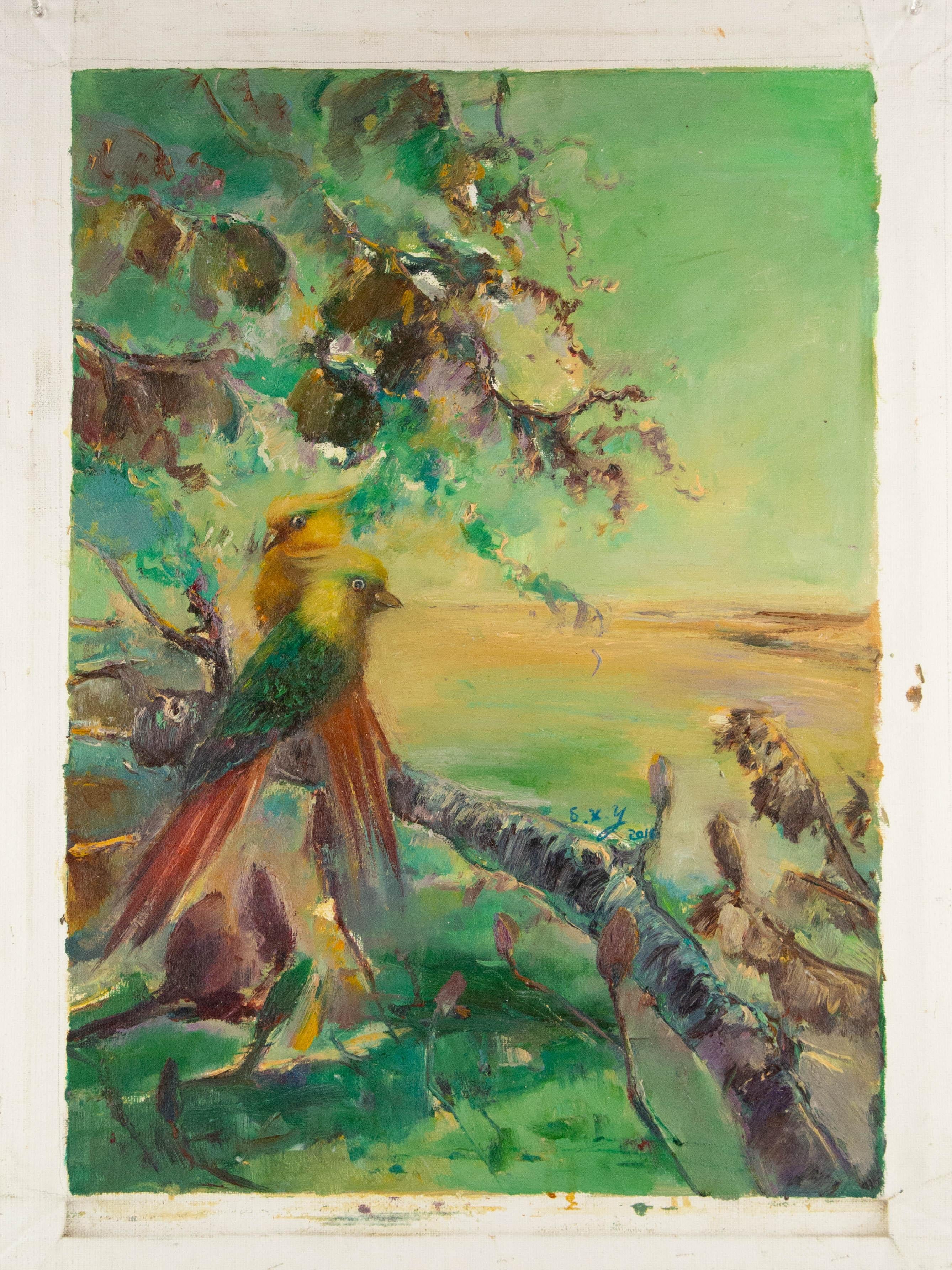 XiaoYan Sun Zeitgenössisches Original Öl auf Leinwand 