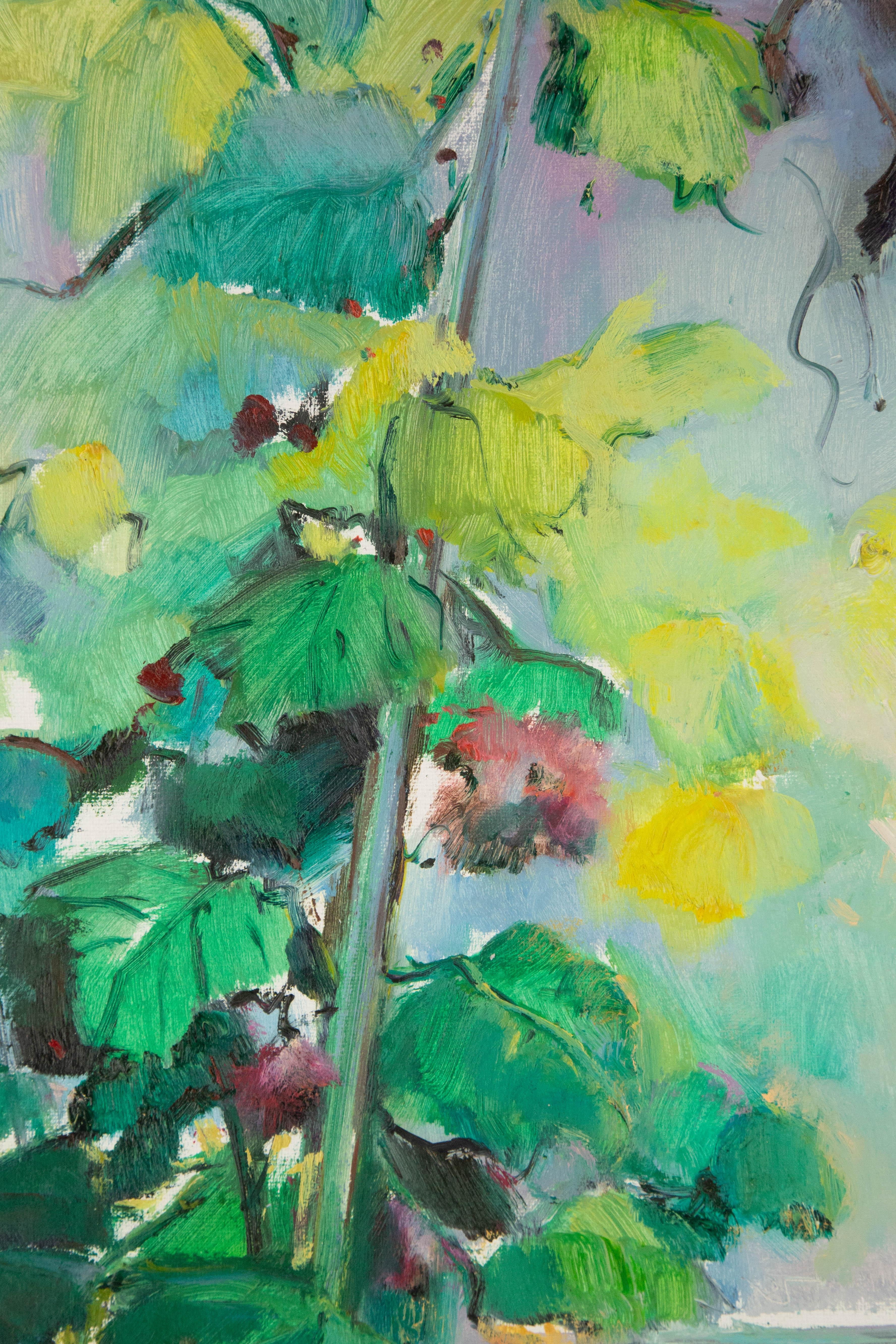 Xiaoyan Sun Floral Original Ölgemälde auf Leinwand „Schmetterlingstal I“ im Angebot 1