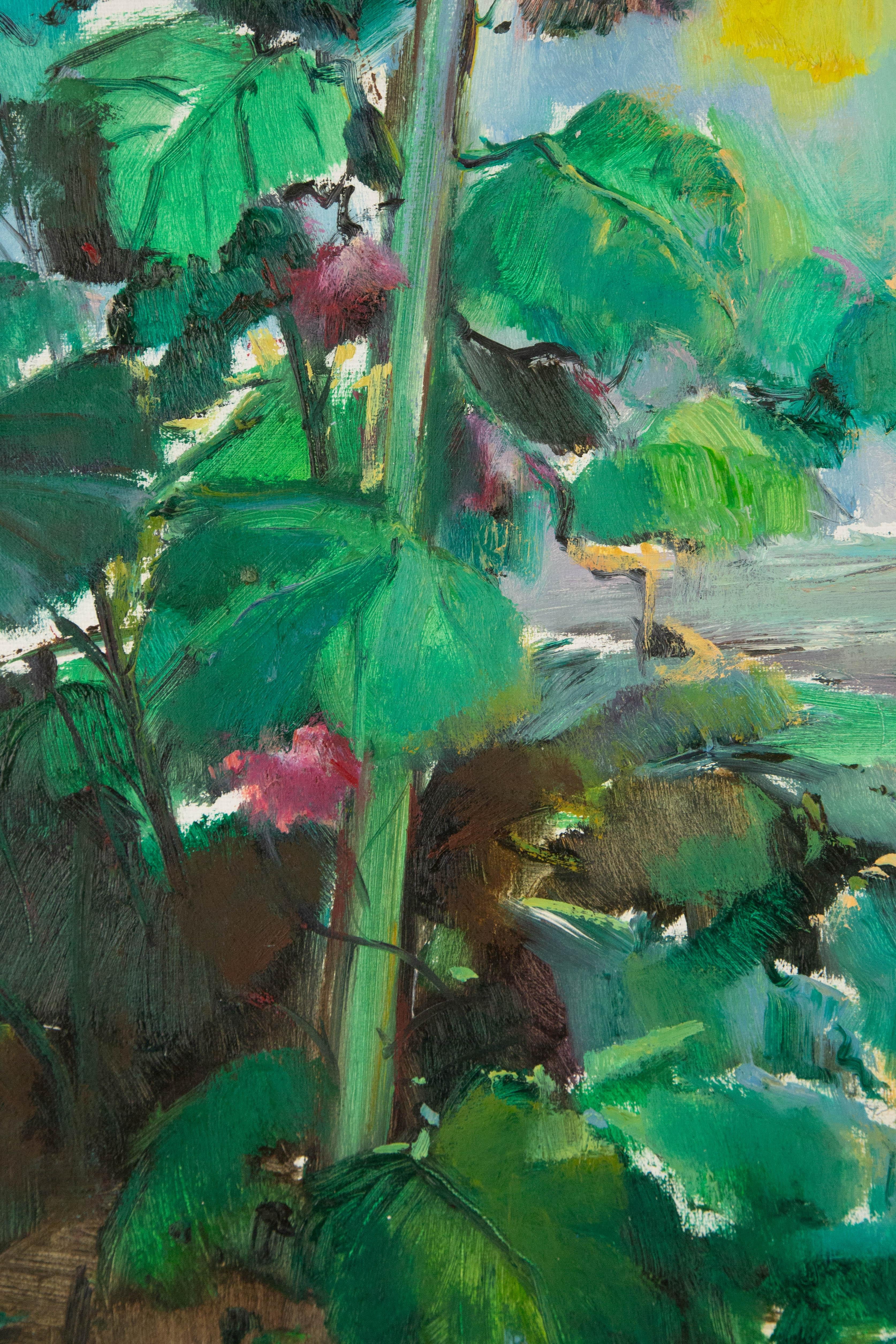 Xiaoyan Sun Floral Original Ölgemälde auf Leinwand „Schmetterlingstal I“ im Angebot 2