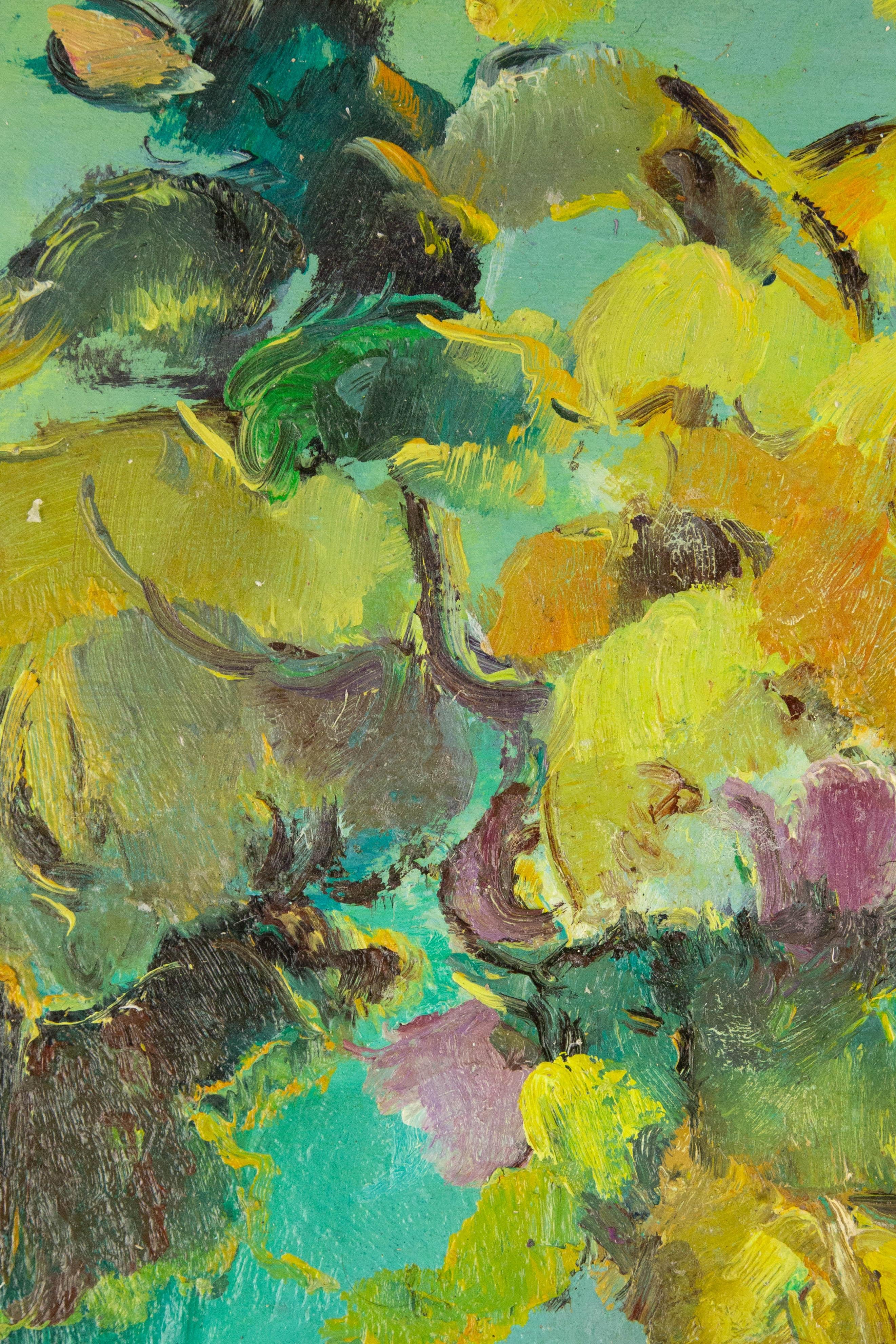 Xiaoyan Sun Óleo Original Floral Sobre Lienzo 