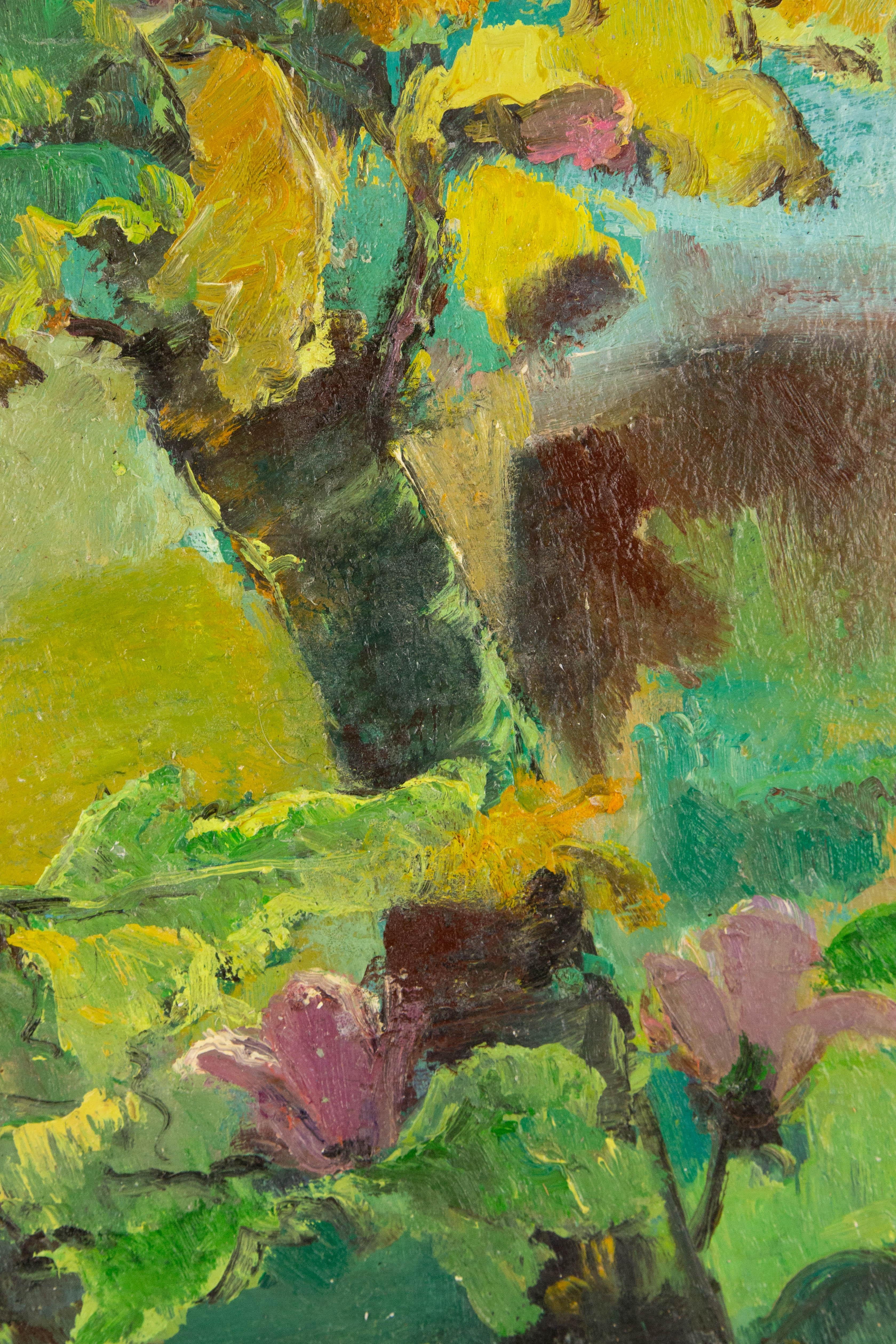 Xiaoyan Sun Óleo Original Floral Sobre Lienzo 
