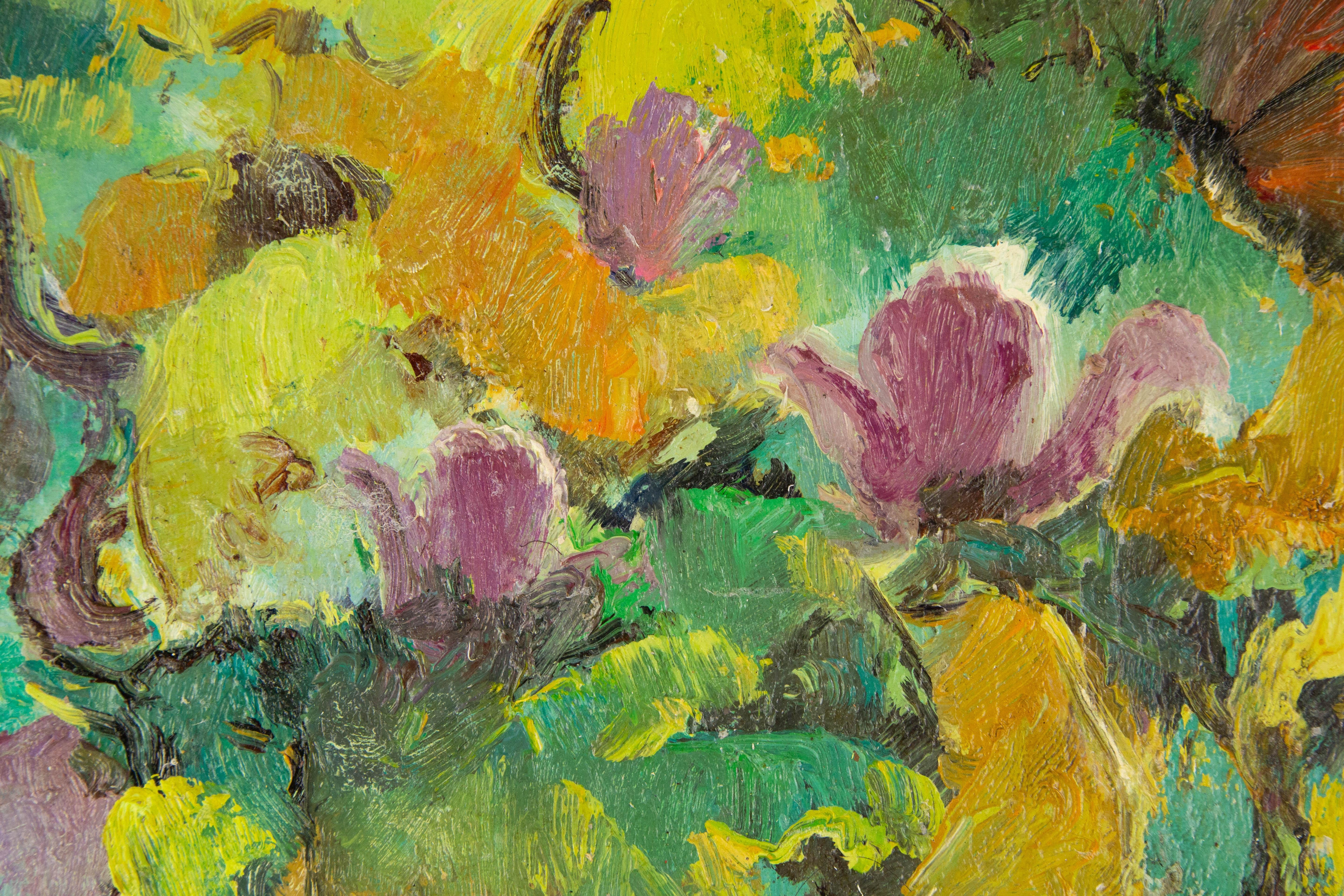 Xiaoyan Sun Óleo Original Floral Sobre Lienzo 
