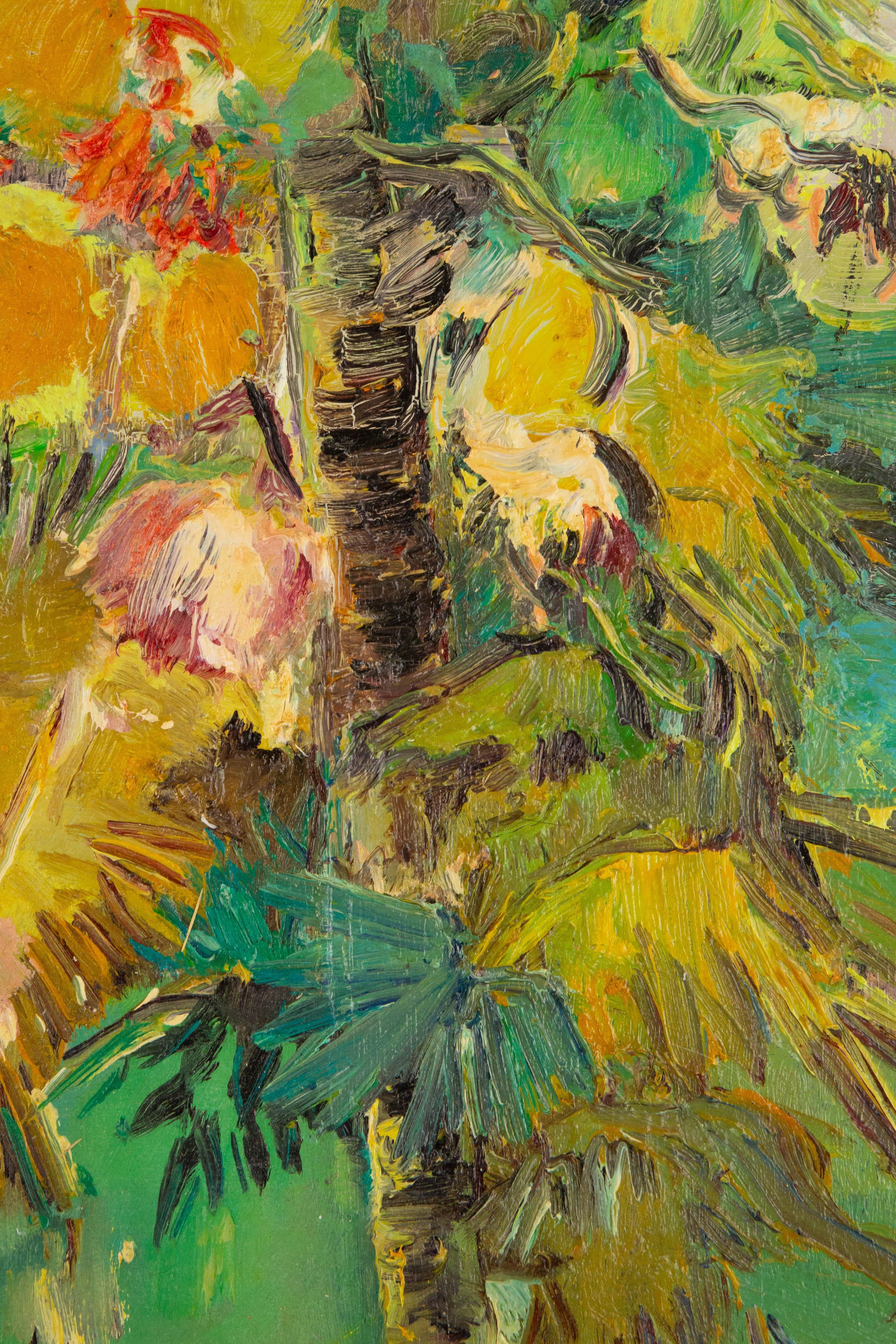  Titel: Sommer-Fantasie-Serie IV
 Medium: Öl auf Leinwand
 Größe: 23 x 19 Zoll
 Rahmen: Einrahmungsmöglichkeiten vorhanden!
 Zustand: Das Gemälde scheint in ausgezeichnetem Zustand zu sein.
 Hinweis: Dieses Gemälde ist nicht aufgespannt.
 Jahr: