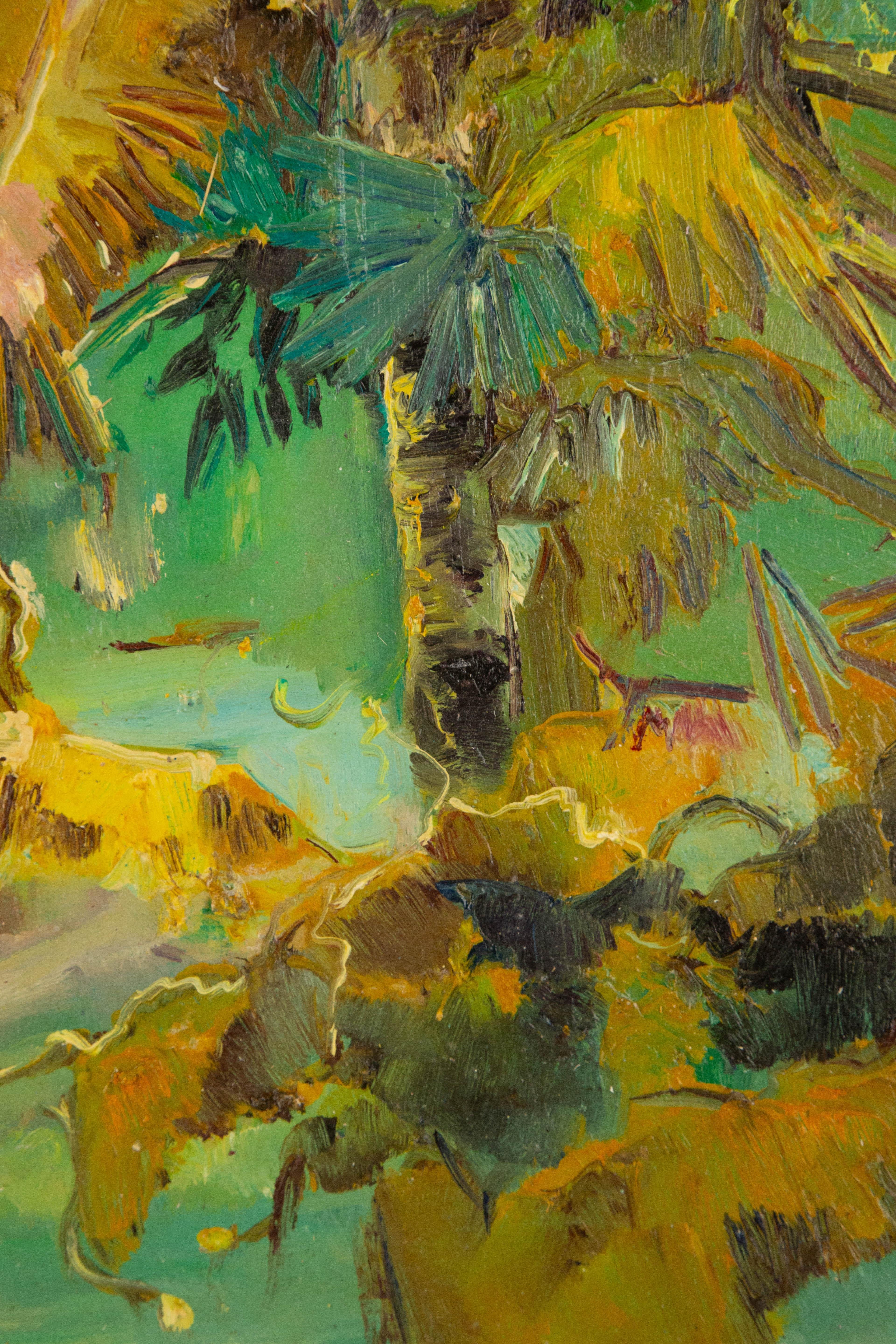 Xiaoyan Sonnenblumen Original Ölgemälde auf Leinwand „Sommer Fantasie Serie IV“ im Angebot 1