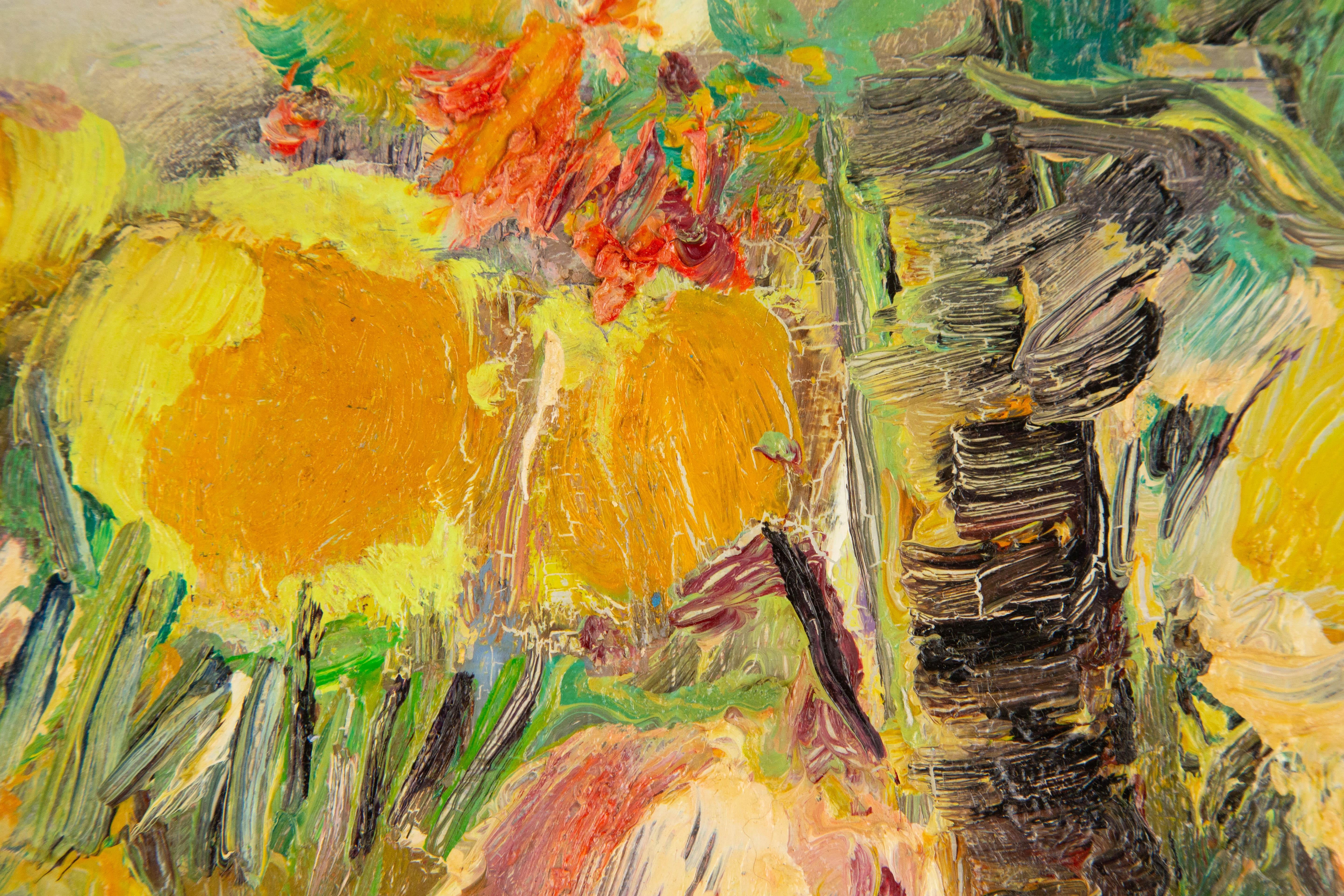 Xiaoyan Sonnenblumen Original Ölgemälde auf Leinwand „Sommer Fantasie Serie IV“ im Angebot 2
