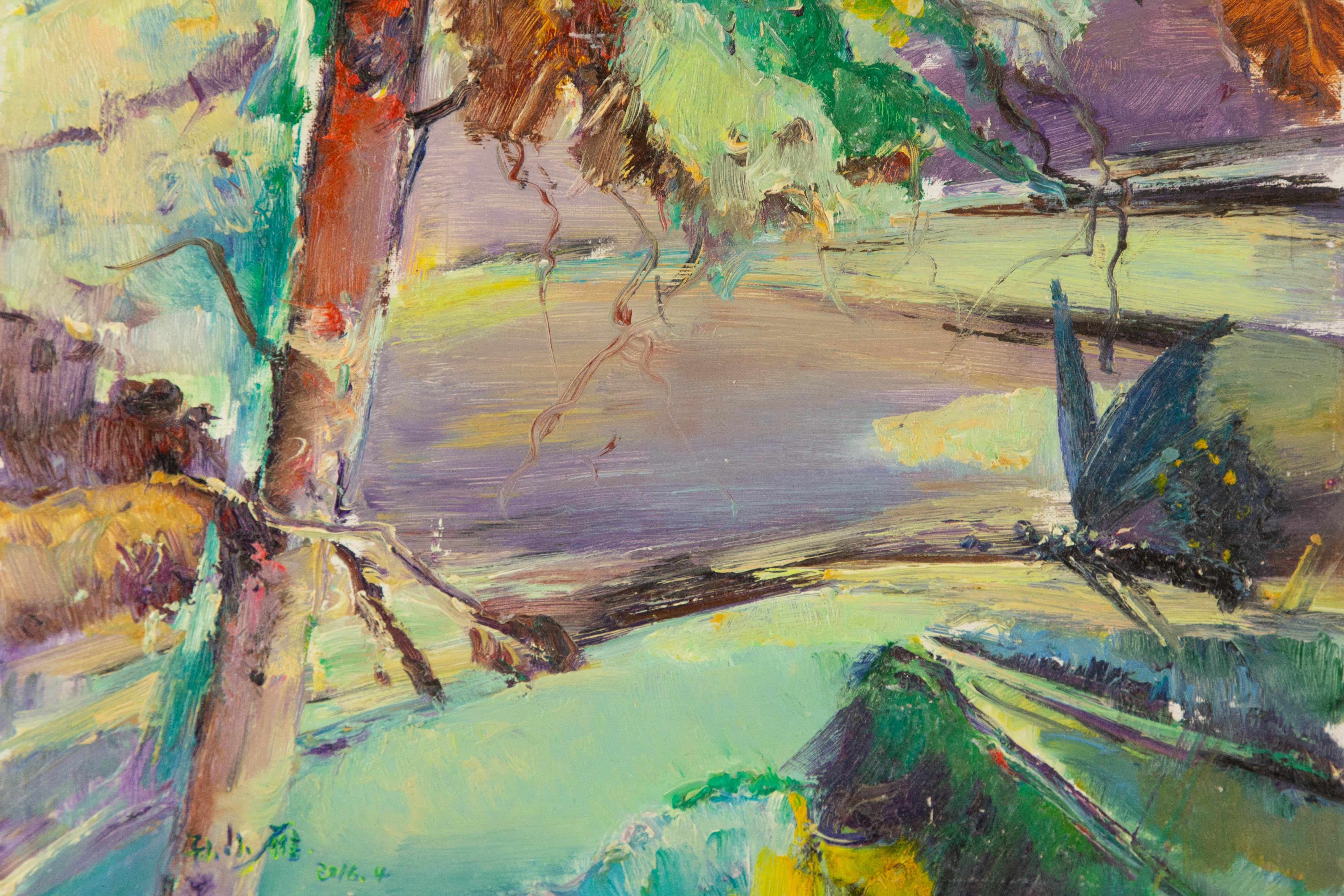 Xiaoyan Sun Surrealist Original Öl auf Leinwand 