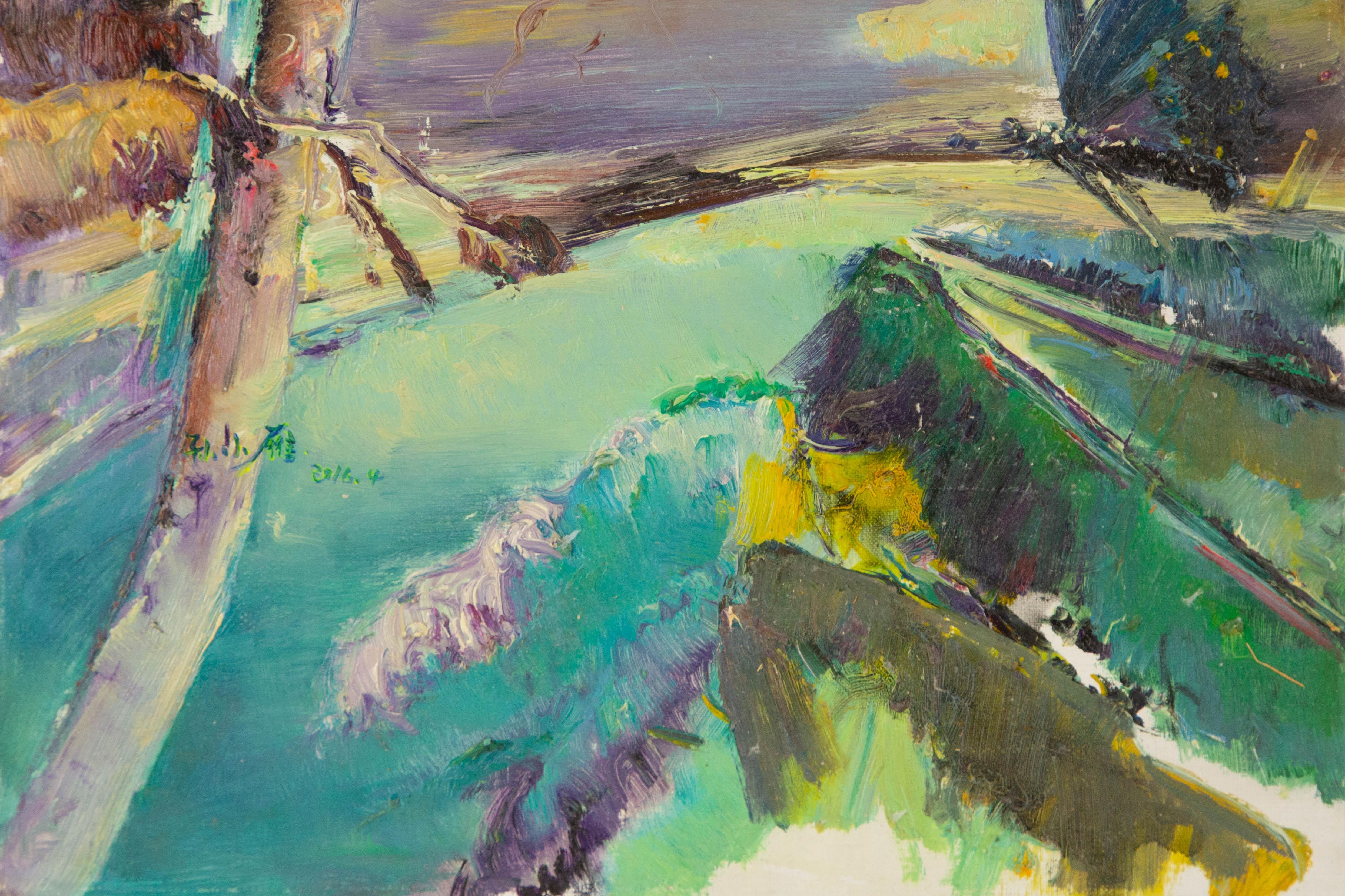 Xiaoyan Sun Surrealist Original Öl auf Leinwand 