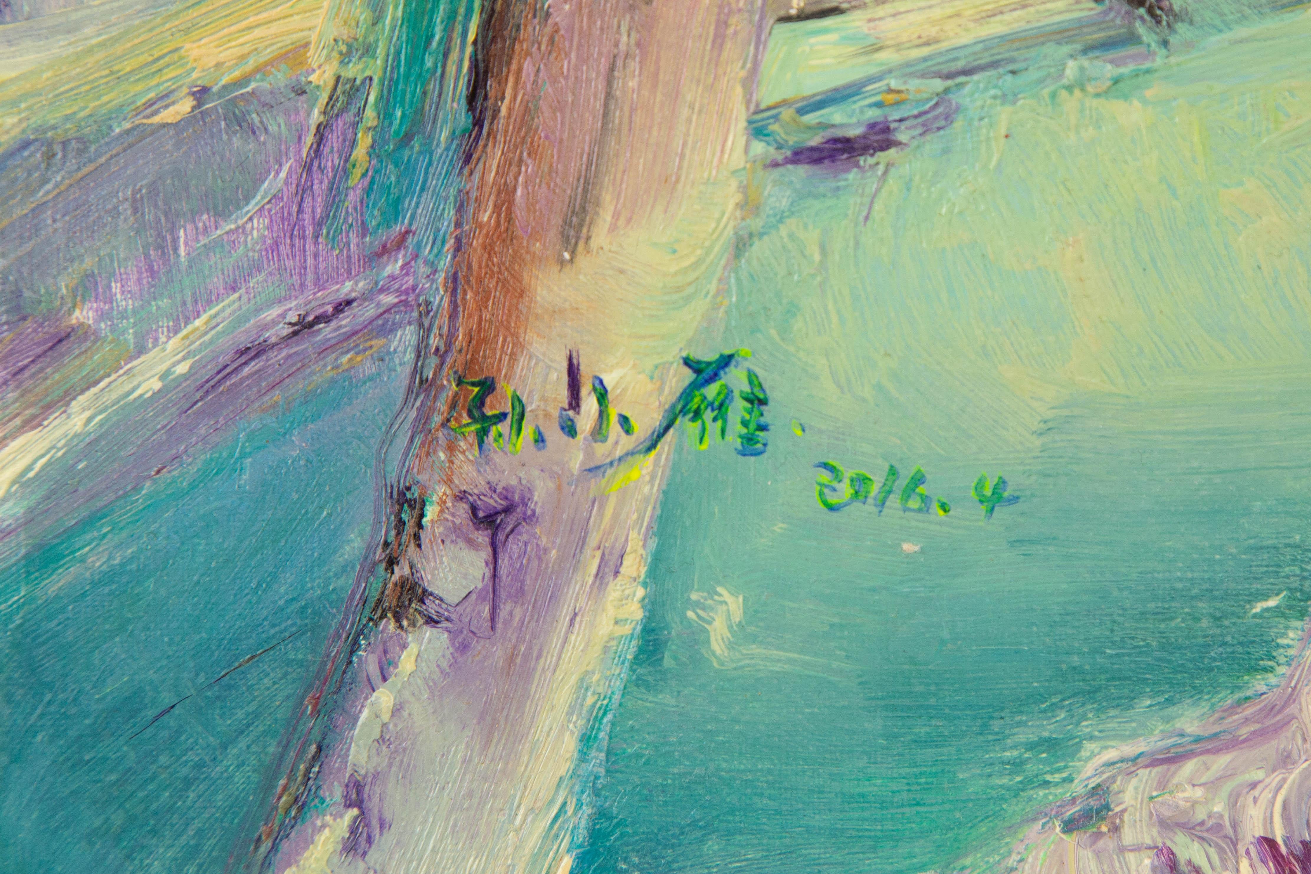 Xiaoyan Sun Surrealist Original Öl auf Leinwand 