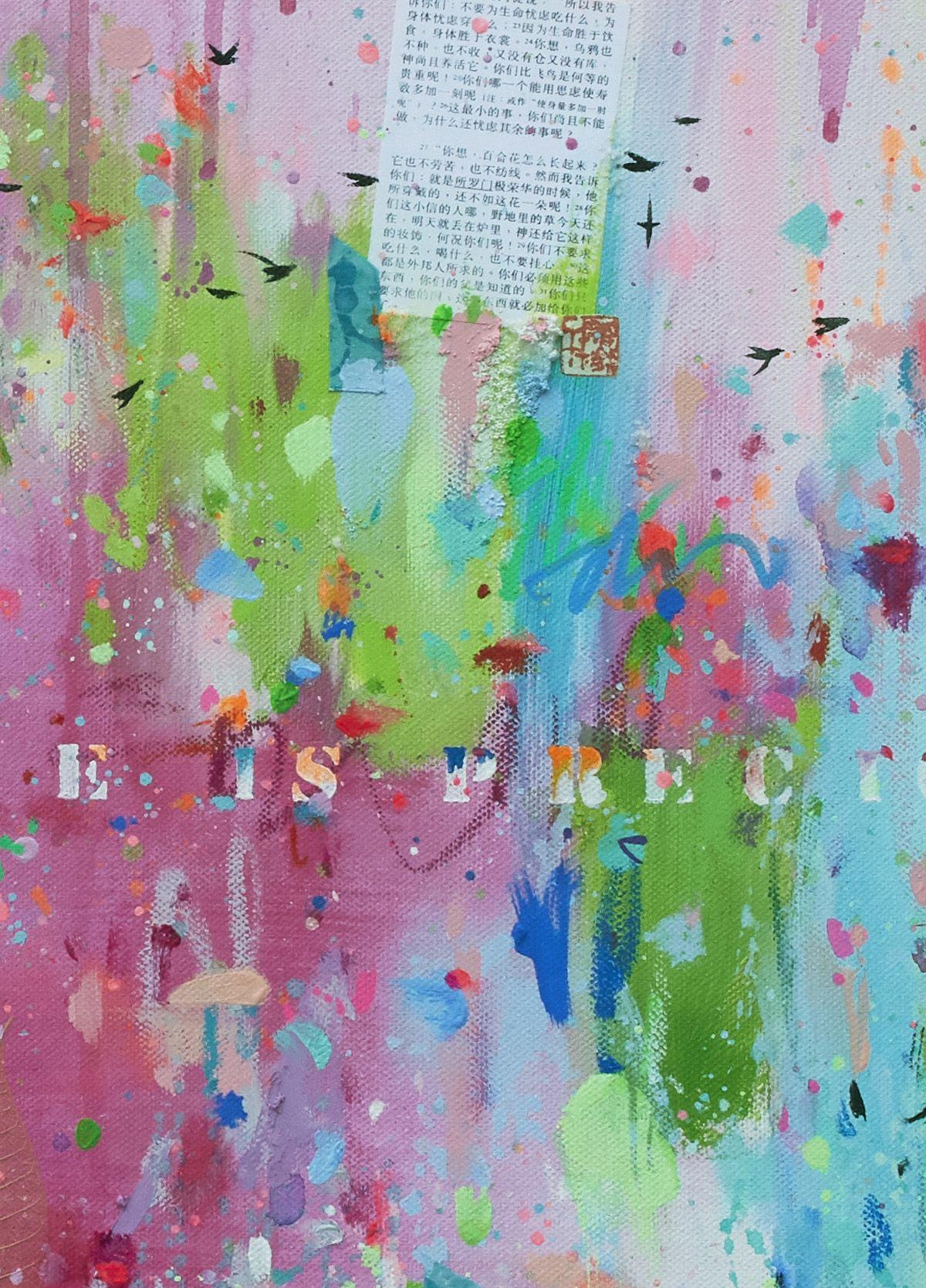 La vida es preciosa X, Pintura, Acrílico sobre lienzo - Painting Abstracto de Xiaoyang Galas