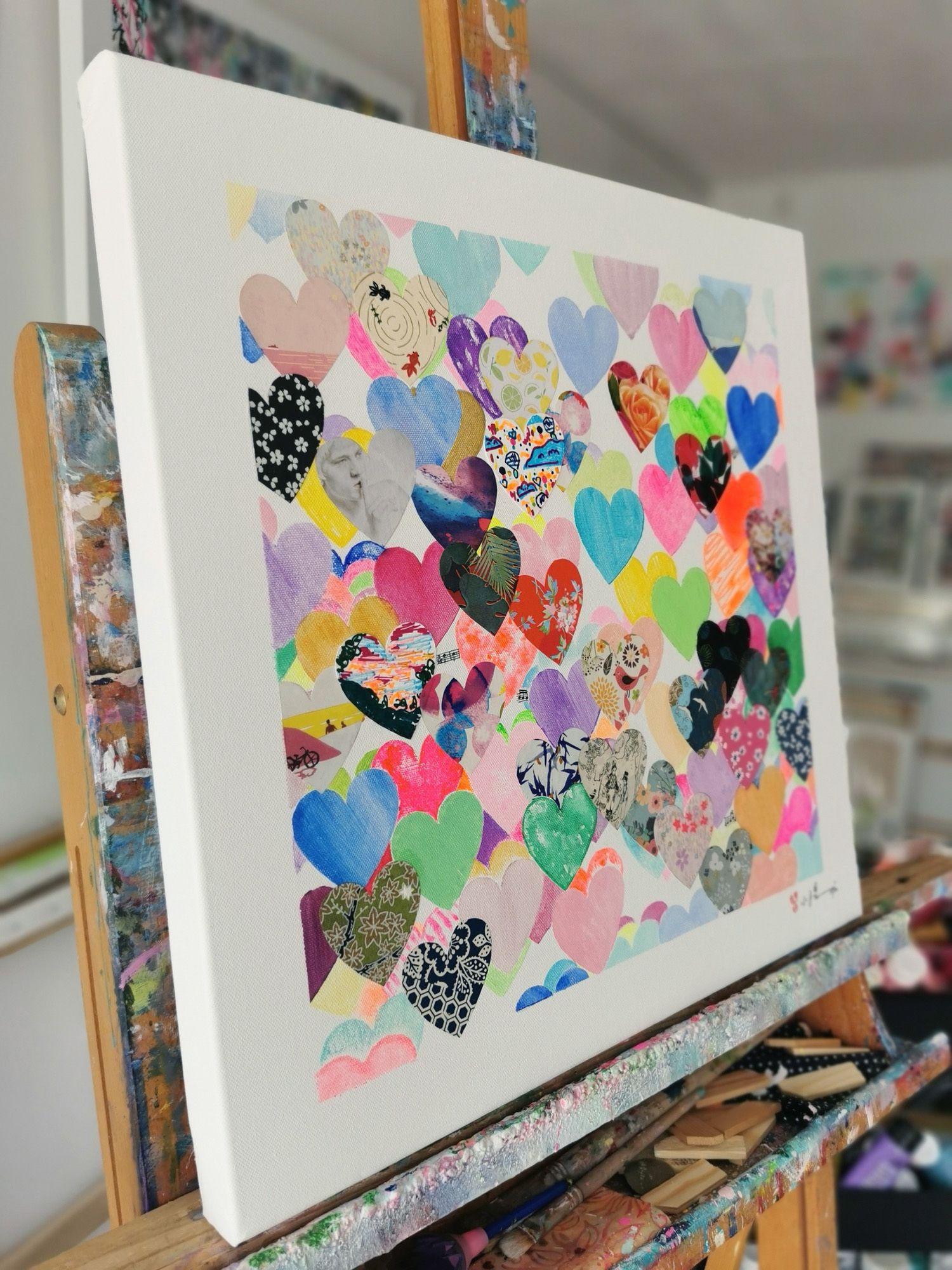 L'amore salverà la natura, Pittura, Acrilico su tela - Painting di Xiaoyang Galas