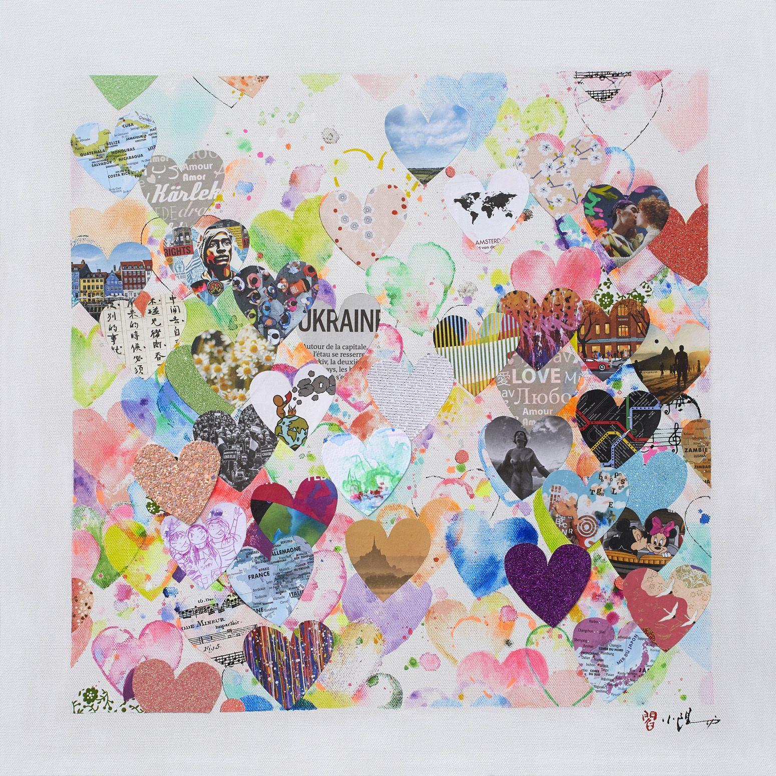 Abstract Painting de Xiaoyang Galas - El amor salvará al mundo II, Pintura, Acrílico sobre lienzo