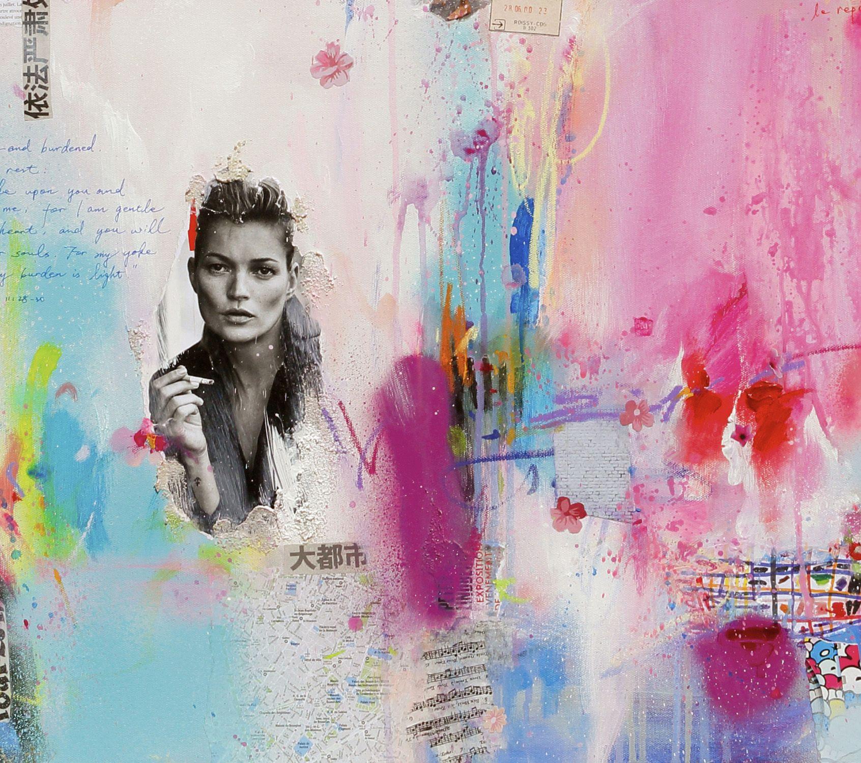 Mondo folle - Stampa giclée su tela, Digitale su tela - Painting di Xiaoyang Galas