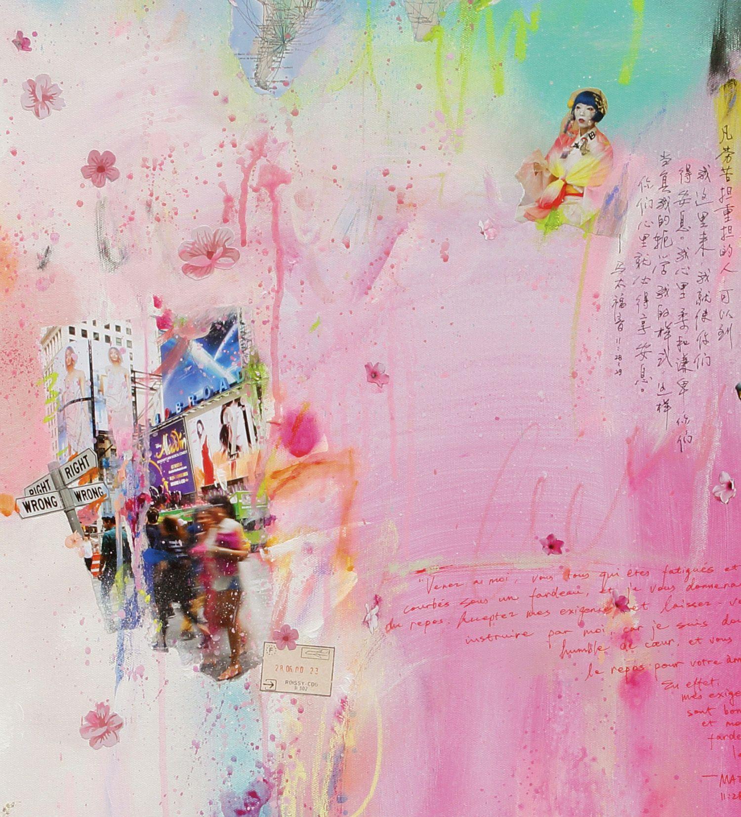 Mondo folle - Stampa giclée su tela, Digitale su tela - Painting Astratto di Xiaoyang Galas