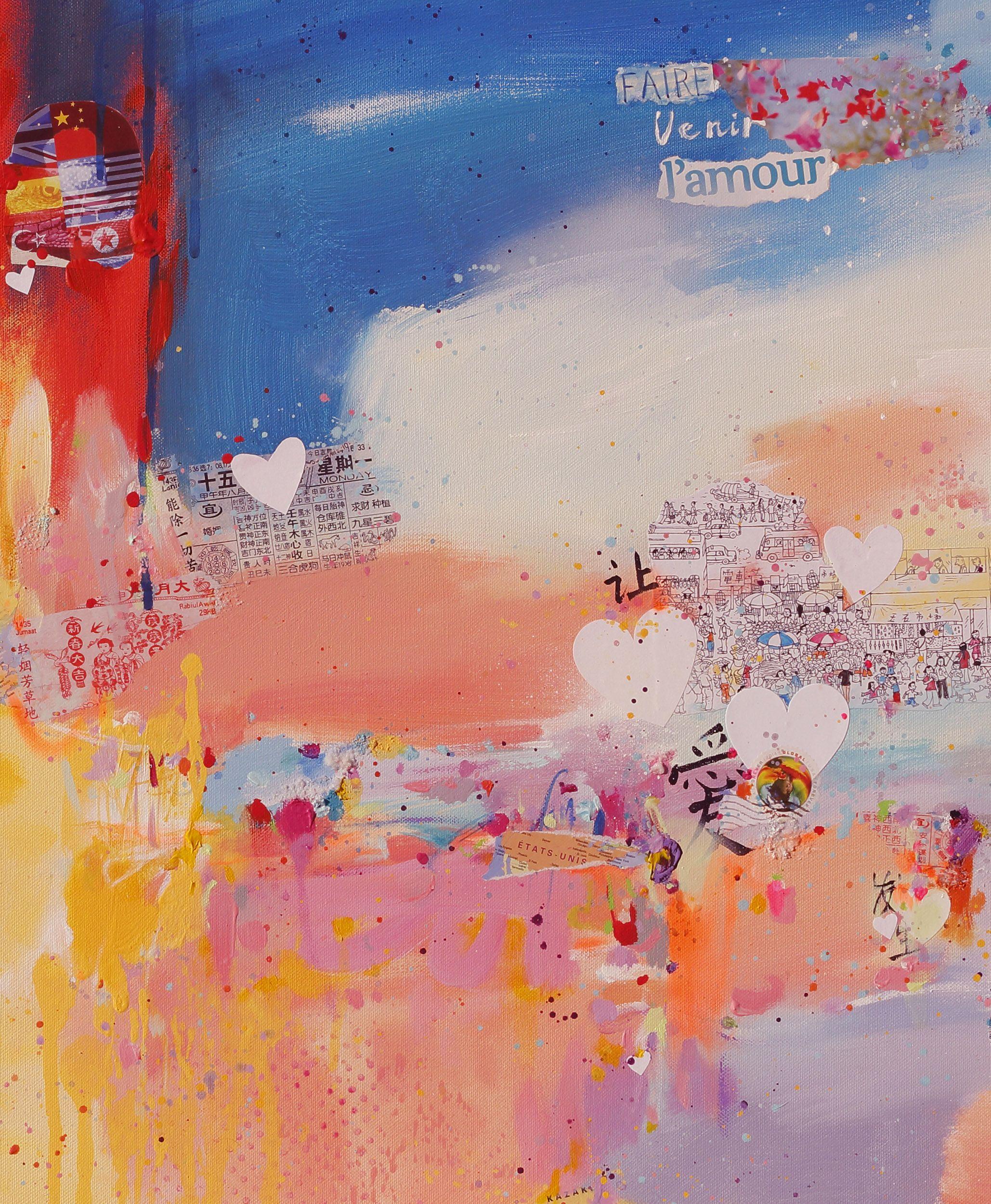 Liebe machen, Gemälde, Acryl auf Leinwand – Painting von Xiaoyang Galas