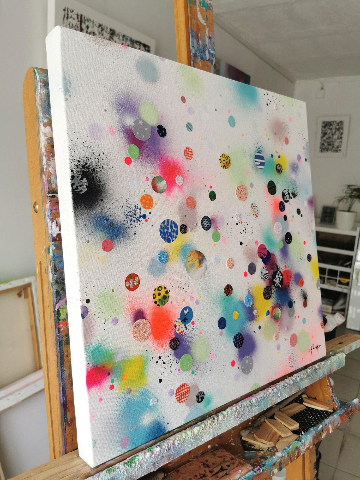 Miracoli III, Pittura, Acrilico su tela - Painting di Xiaoyang Galas